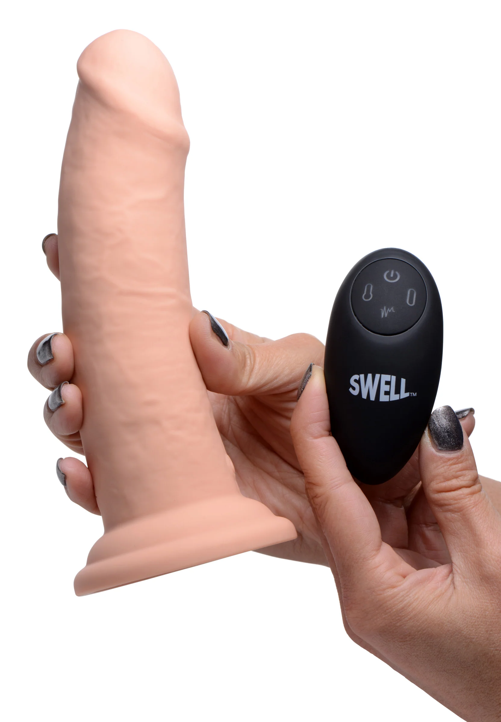 7x Inflatable And Vibrating Remote Control Silicone Dildo - Image 5