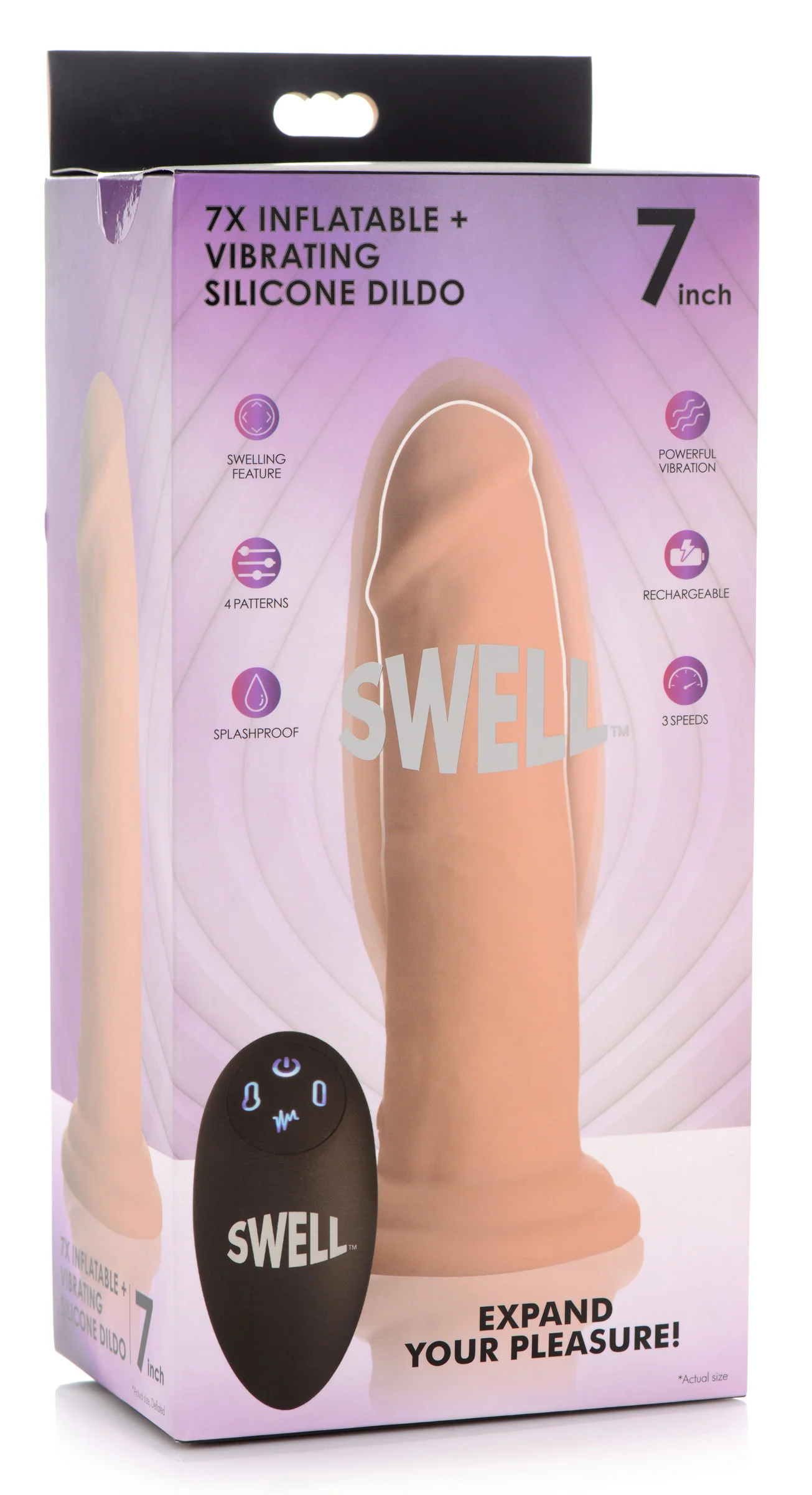 7x Inflatable And Vibrating Remote Control Silicone Dildo - Image 8