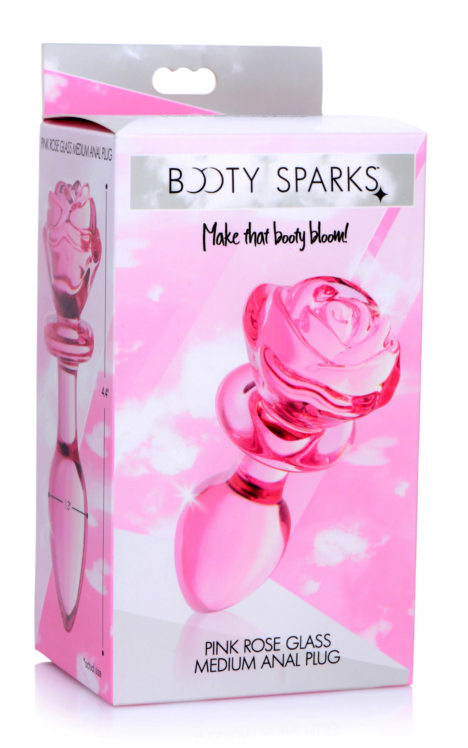 Pink Rose Glass Anal Plug - Image 4
