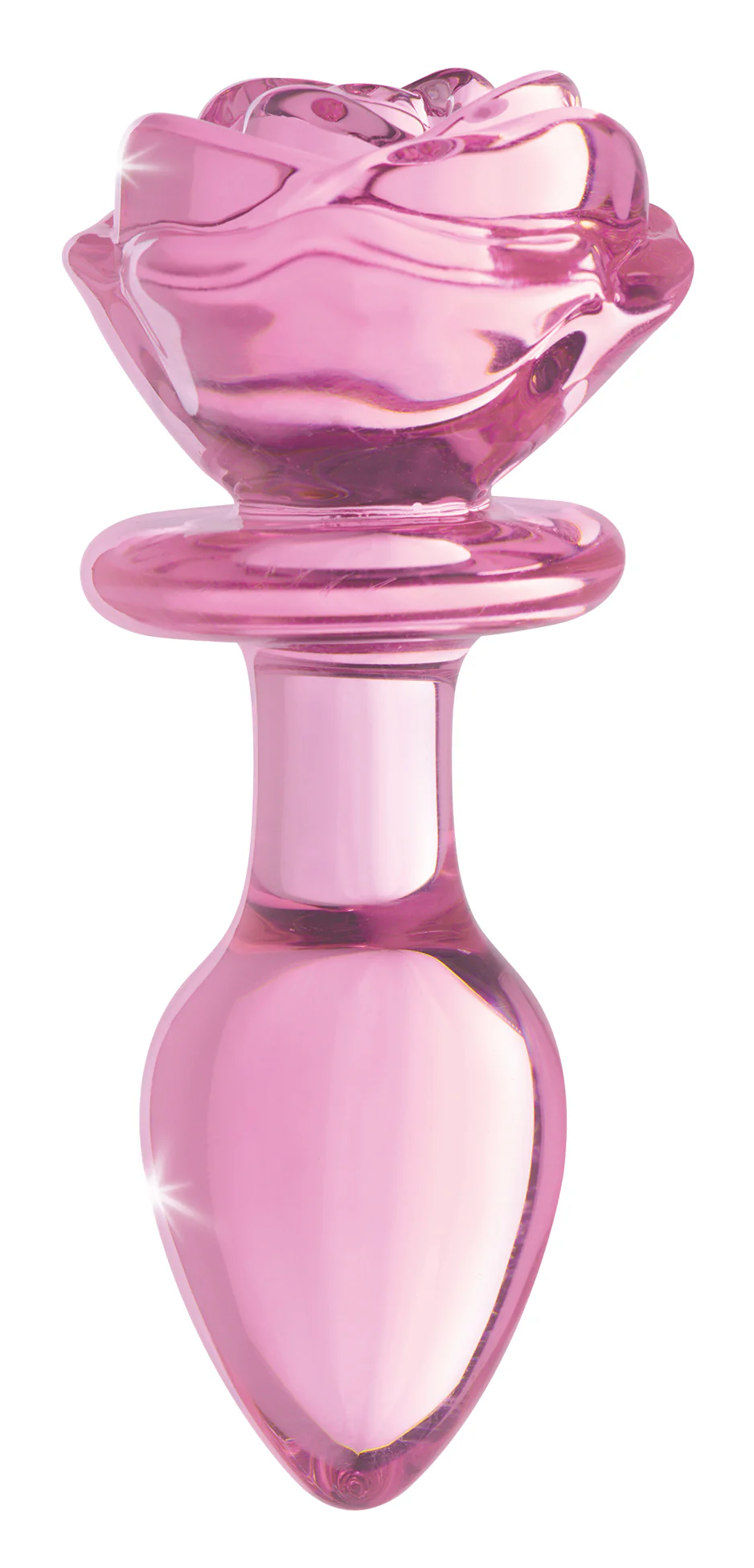 Pink Rose Glass Anal Plug - Image 7