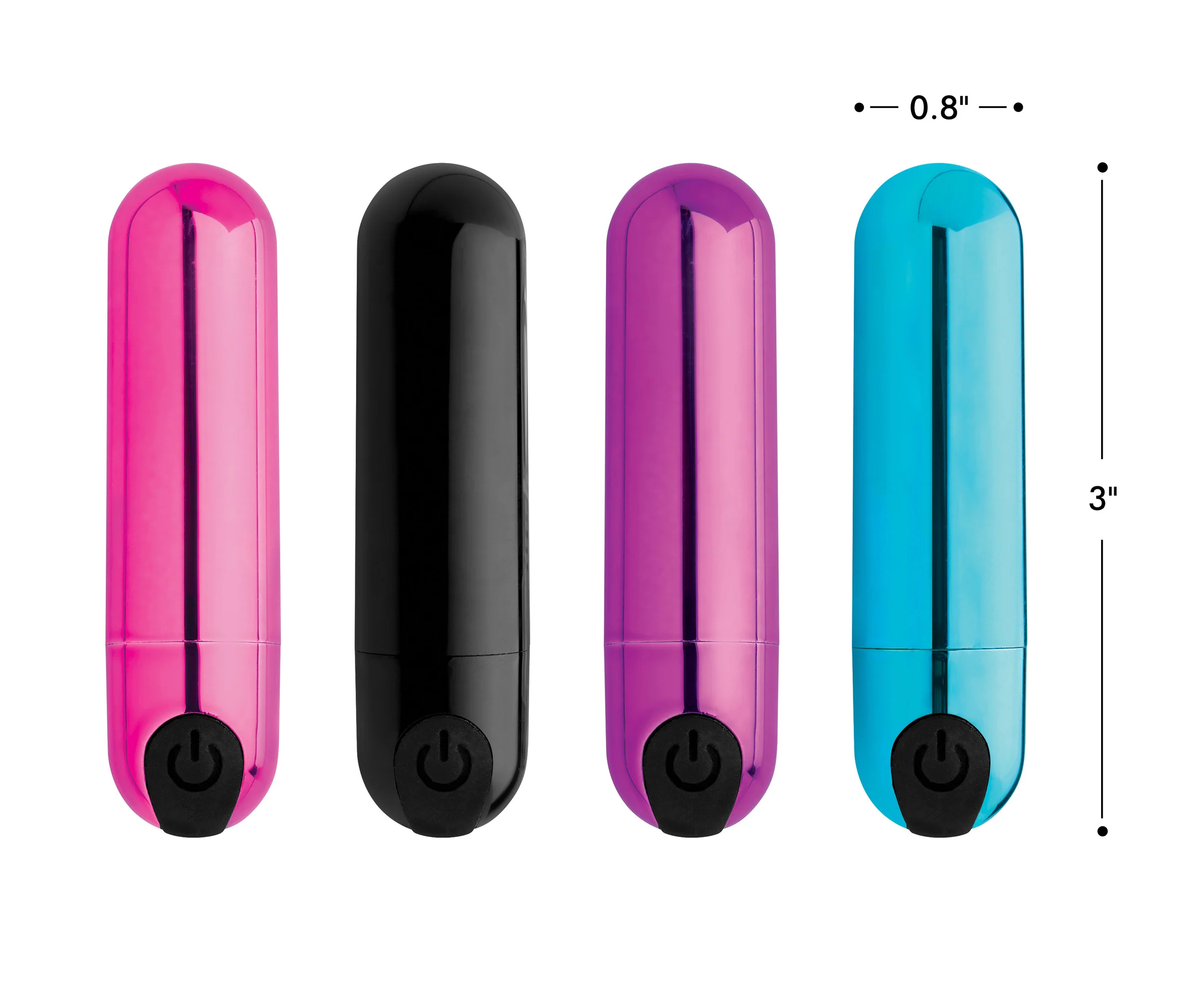 10x Rechargeable Vibrating Metallic Bullet - Image 4