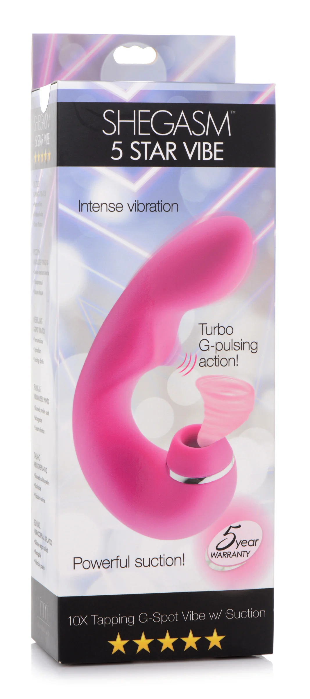 Shegasm 5 Star 10x Tapping G-spot Silicone Vibrator With Suction - Image 6