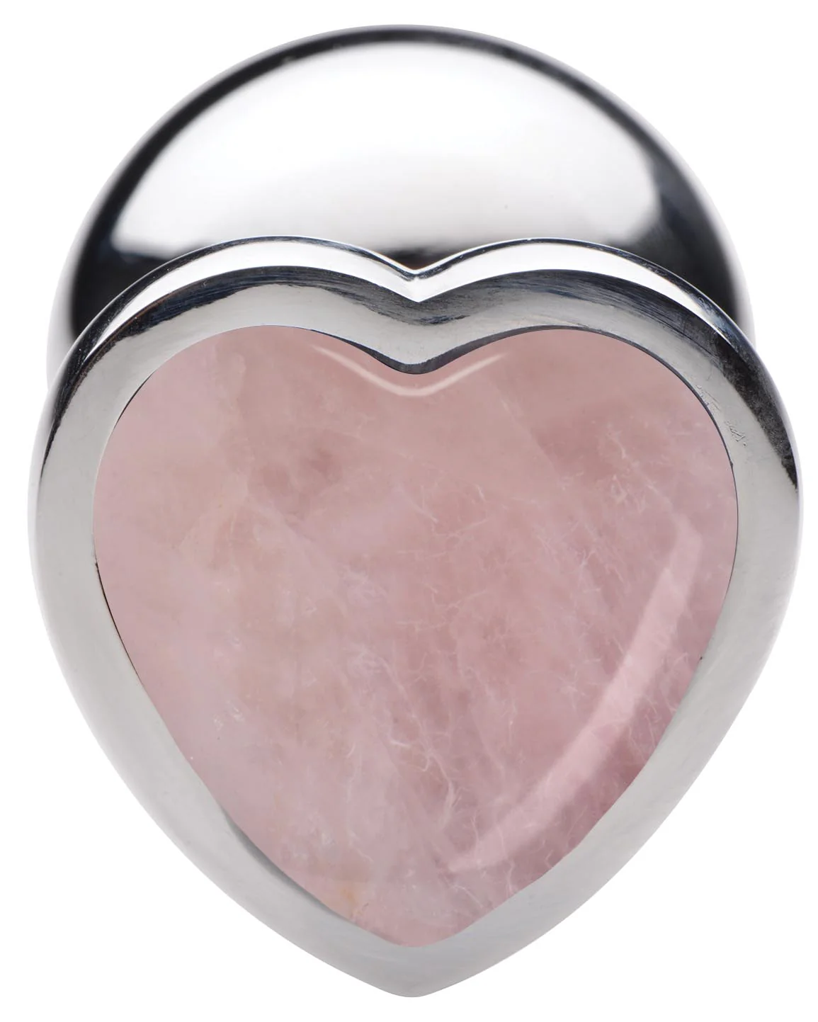 Authentic Rose Quartz Gemstone Heart Anal Plug - Image 6
