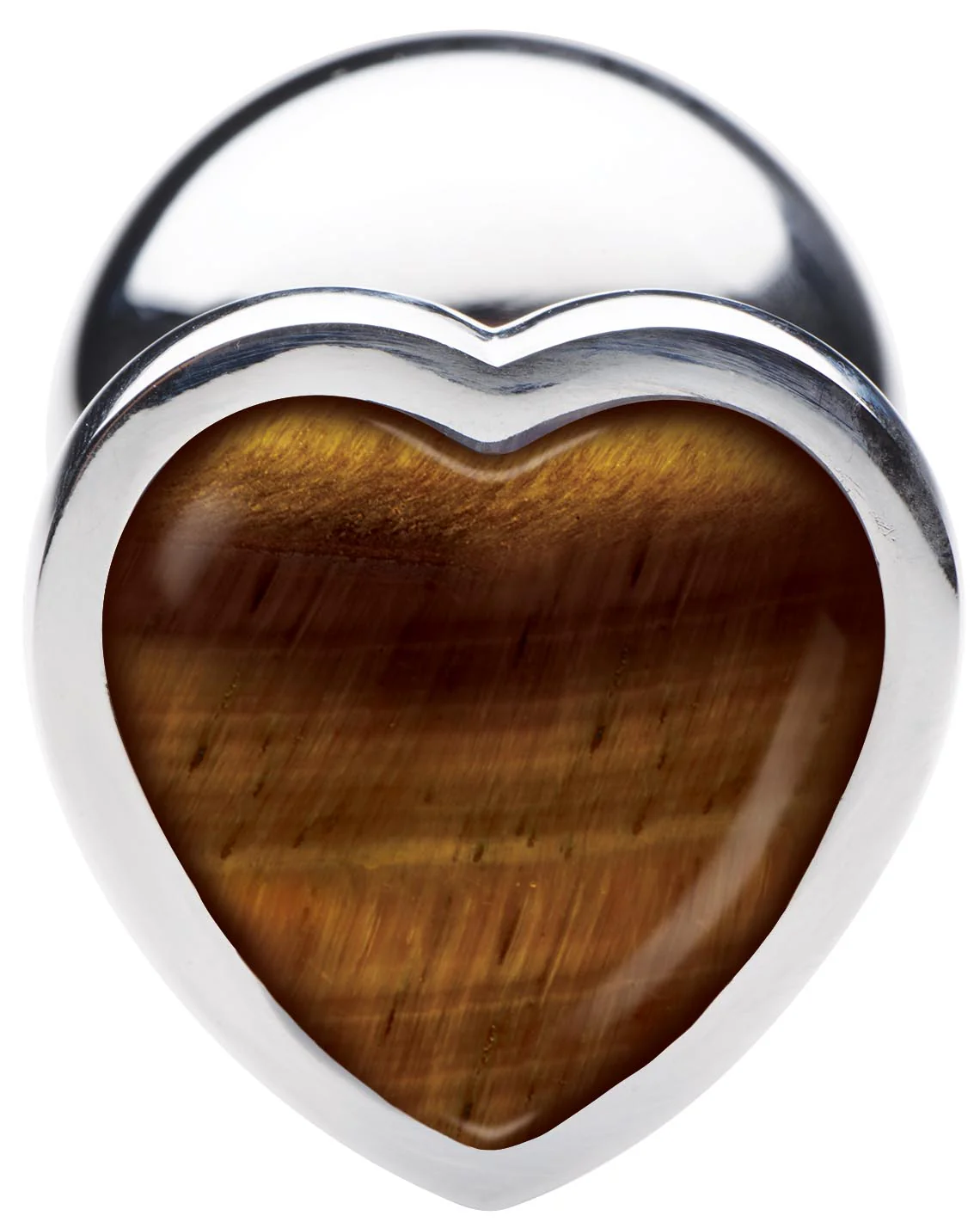 Authentic Tigers Eye Gemstone Heart Anal Plug - Image 8