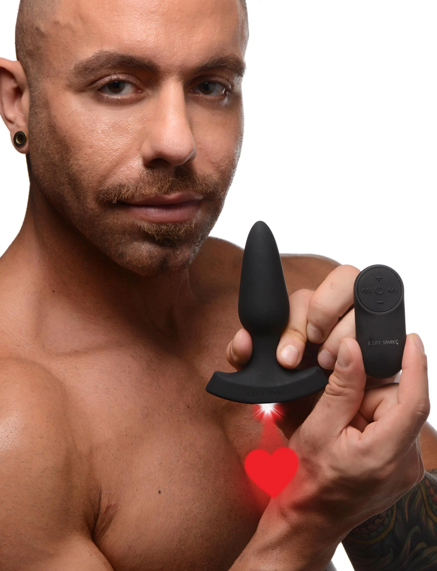 28x Laser Heart Silicone Anal Plug With Remote - Image 8