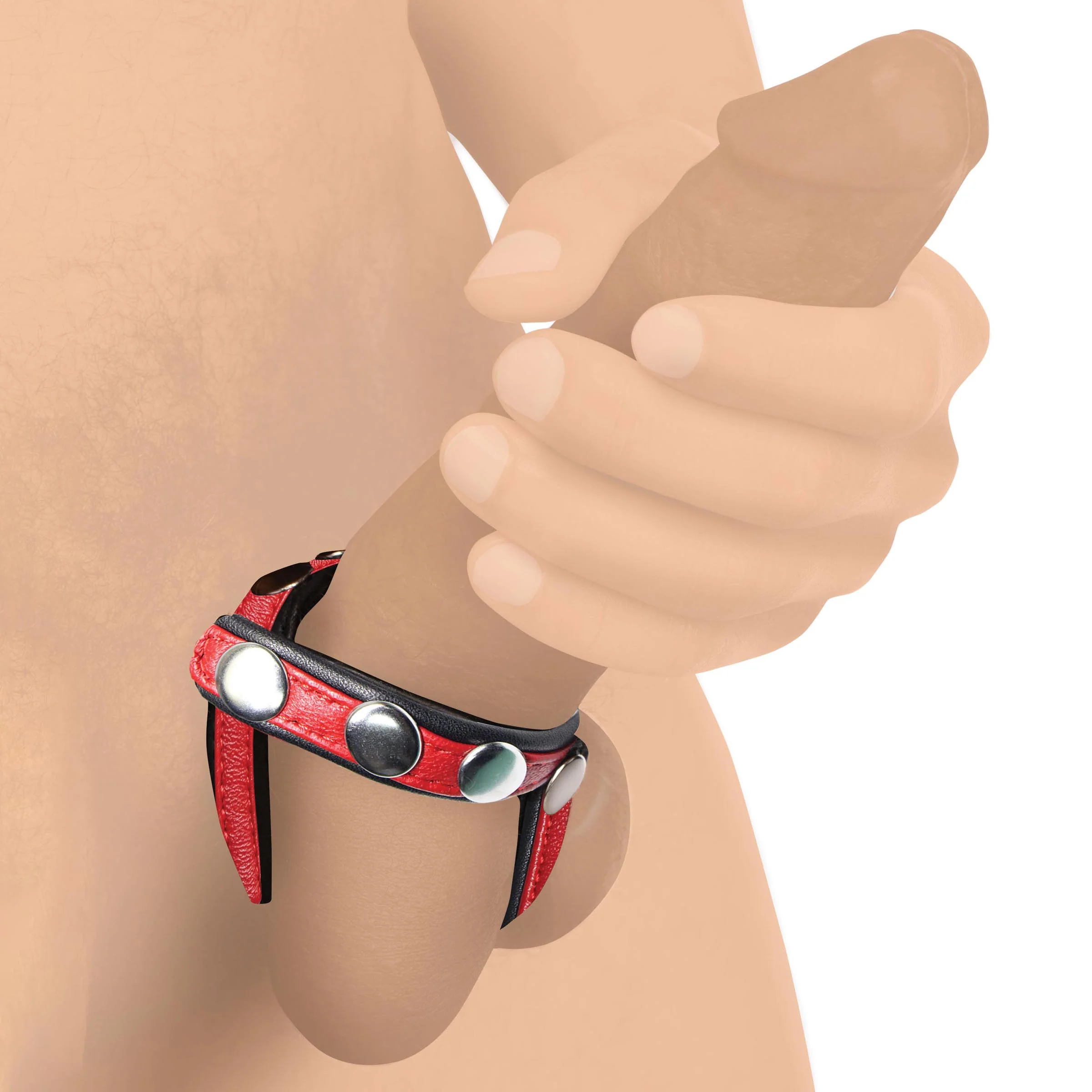 Leather Snap-on Cock Harness