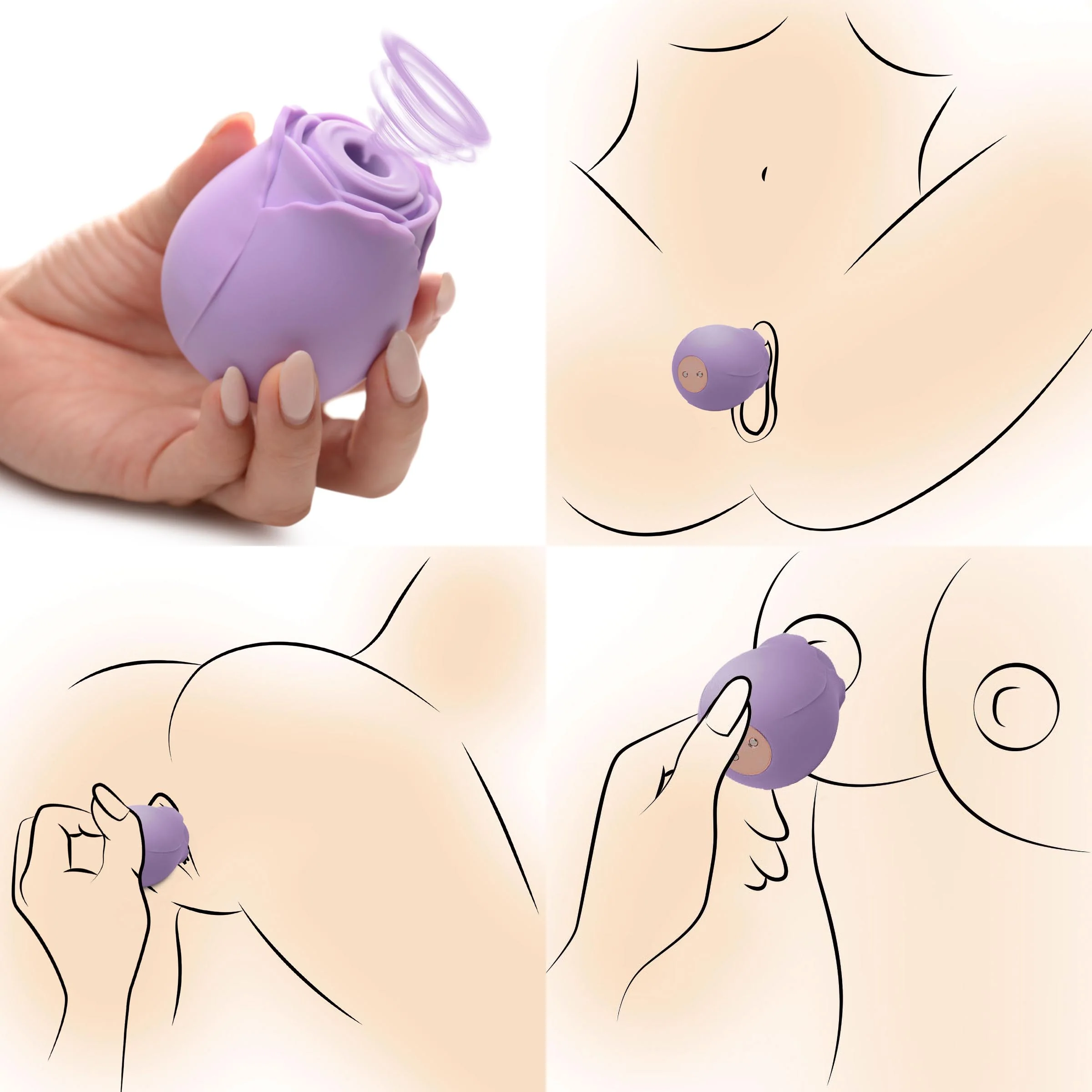 Bloomgasm Wild Rose 10x Suction Clit Stimulator - - Image 4