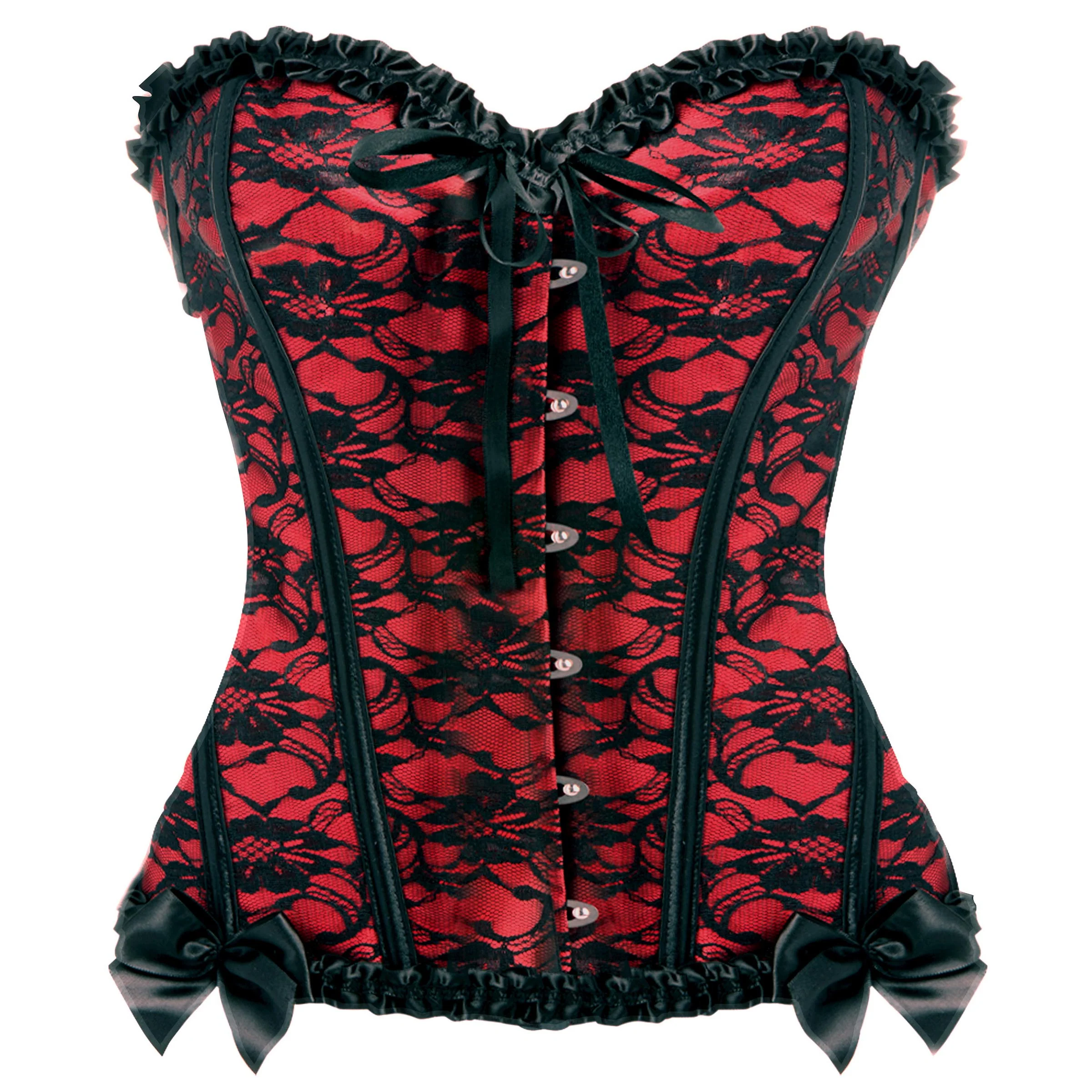 Scarlet Seduction Lace-up Corset And Thong - - Image 7