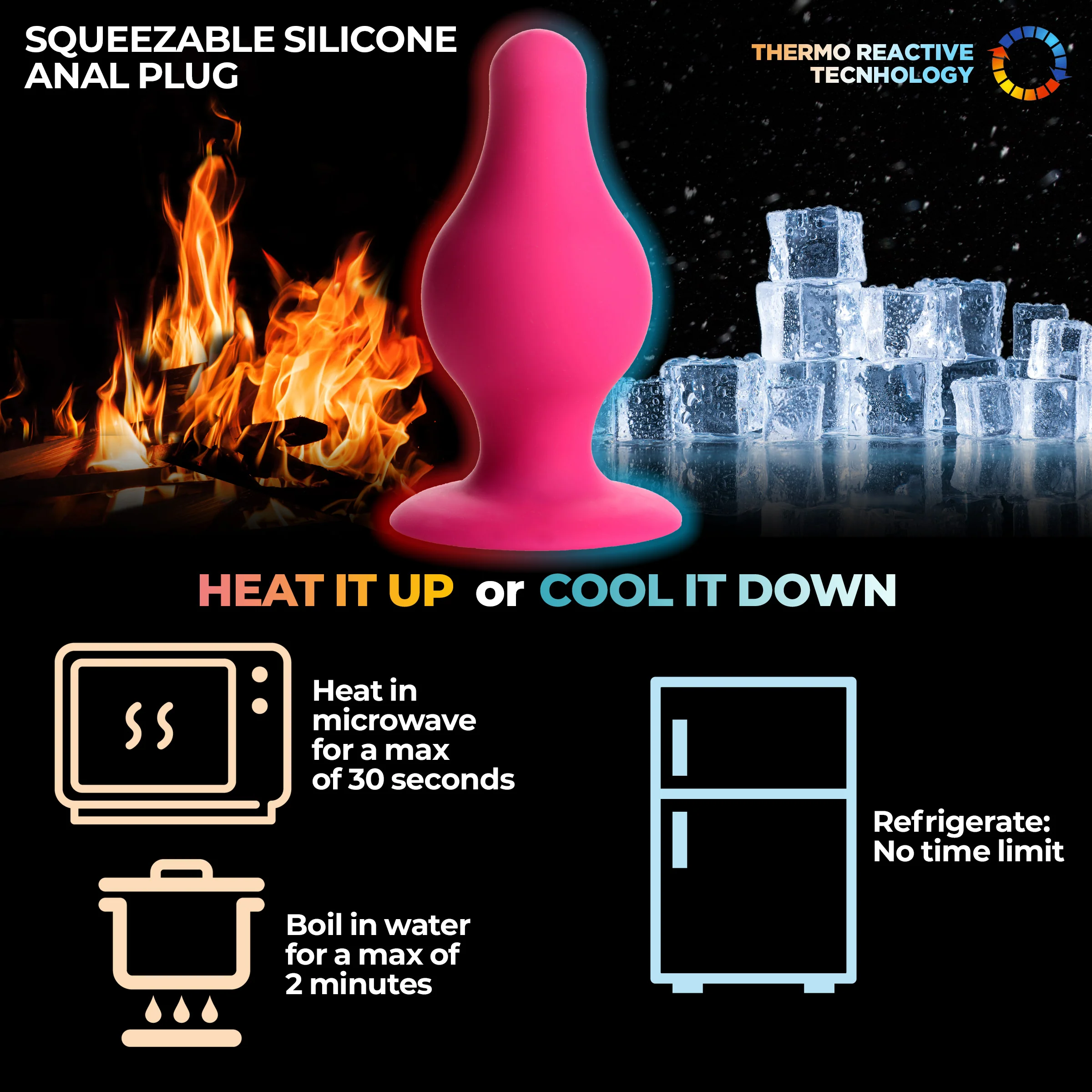 Squeezable Tapered Anal Plug - Image 2
