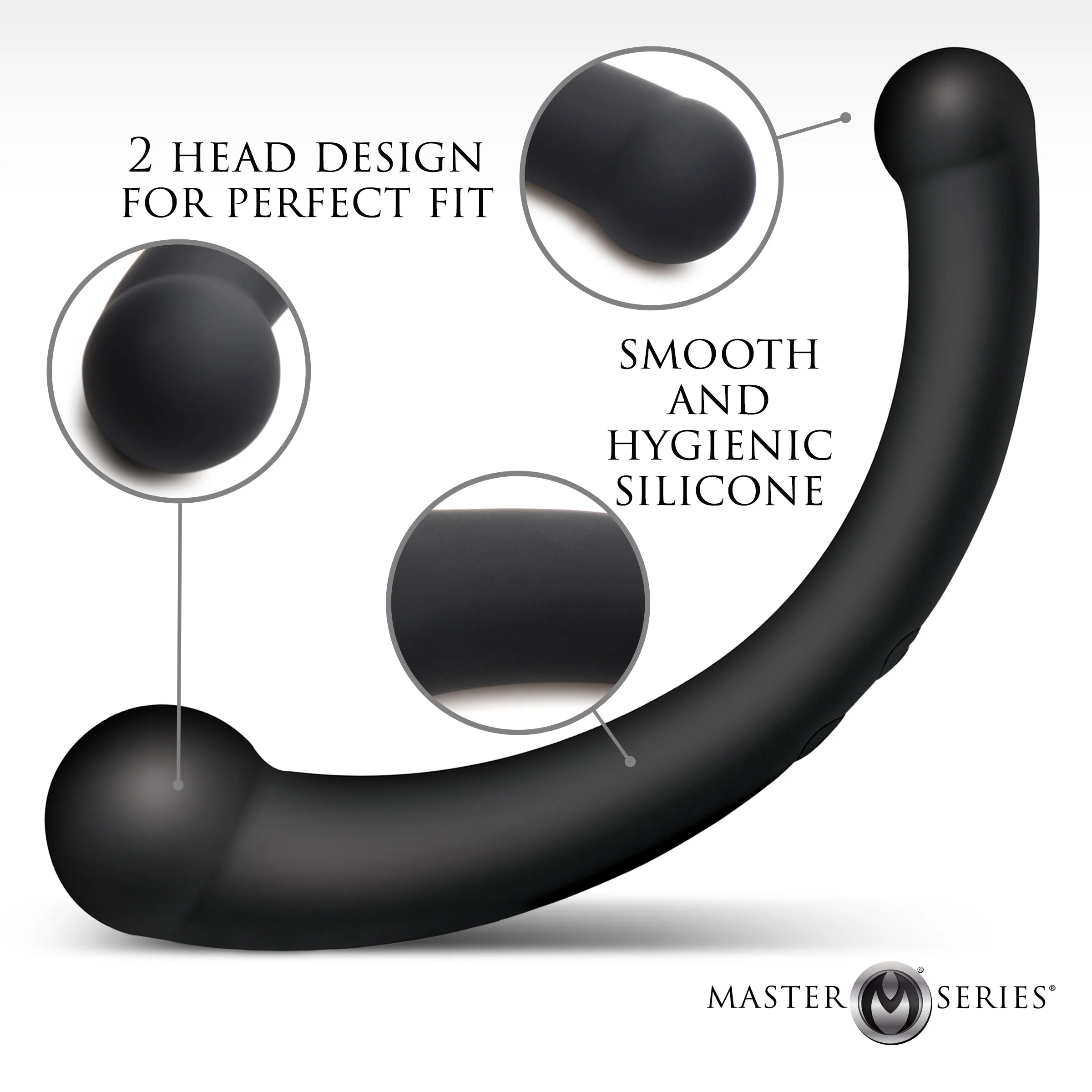 10x Vibra-crescent Vibrating Silicone Dual-ended Dildo - - Image 5