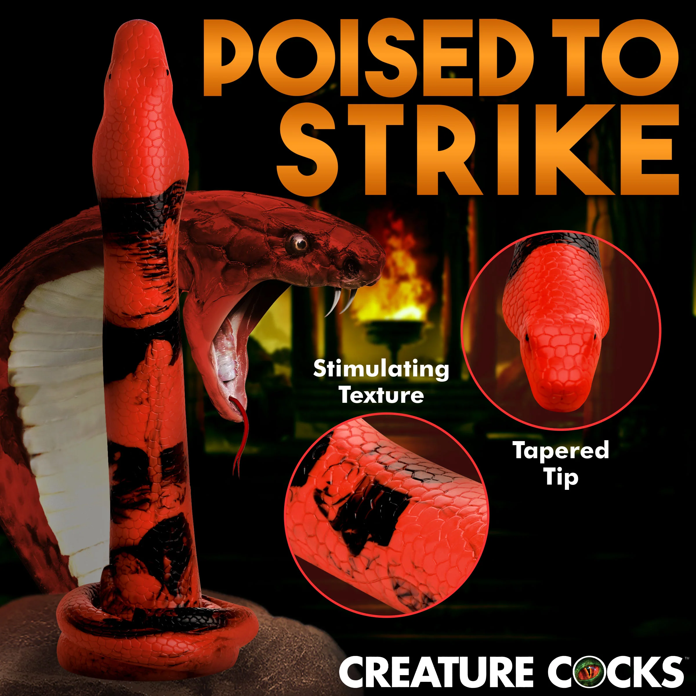 King Cobra Silicone Dildo - Inch - Image 6