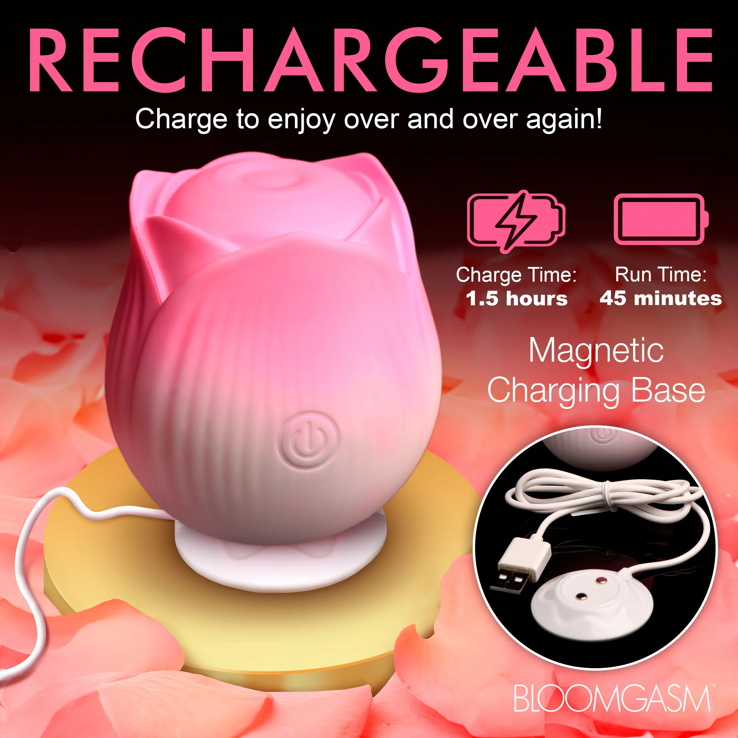Pulsing Petals Throbbing Rose Clit Stimulator - Image 8