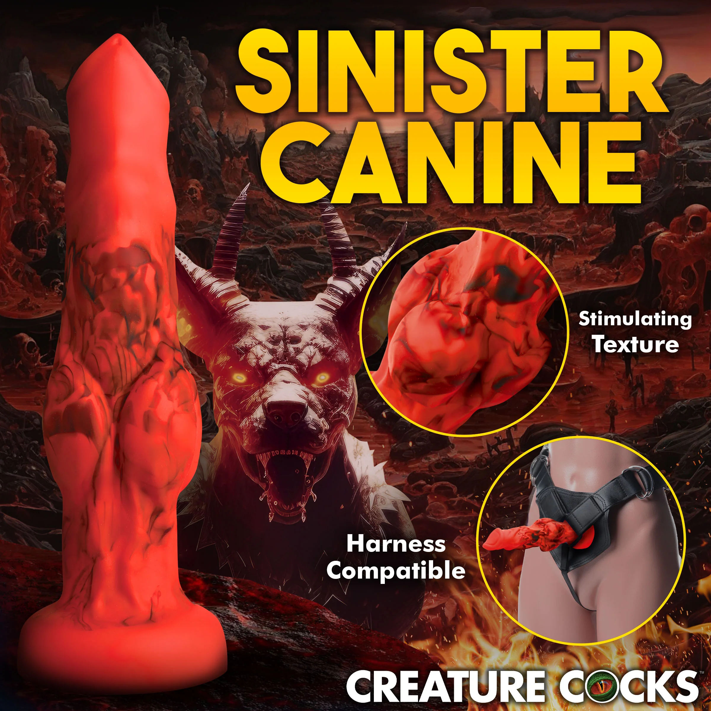 Fire Hound Silicone Dildo - Image 9