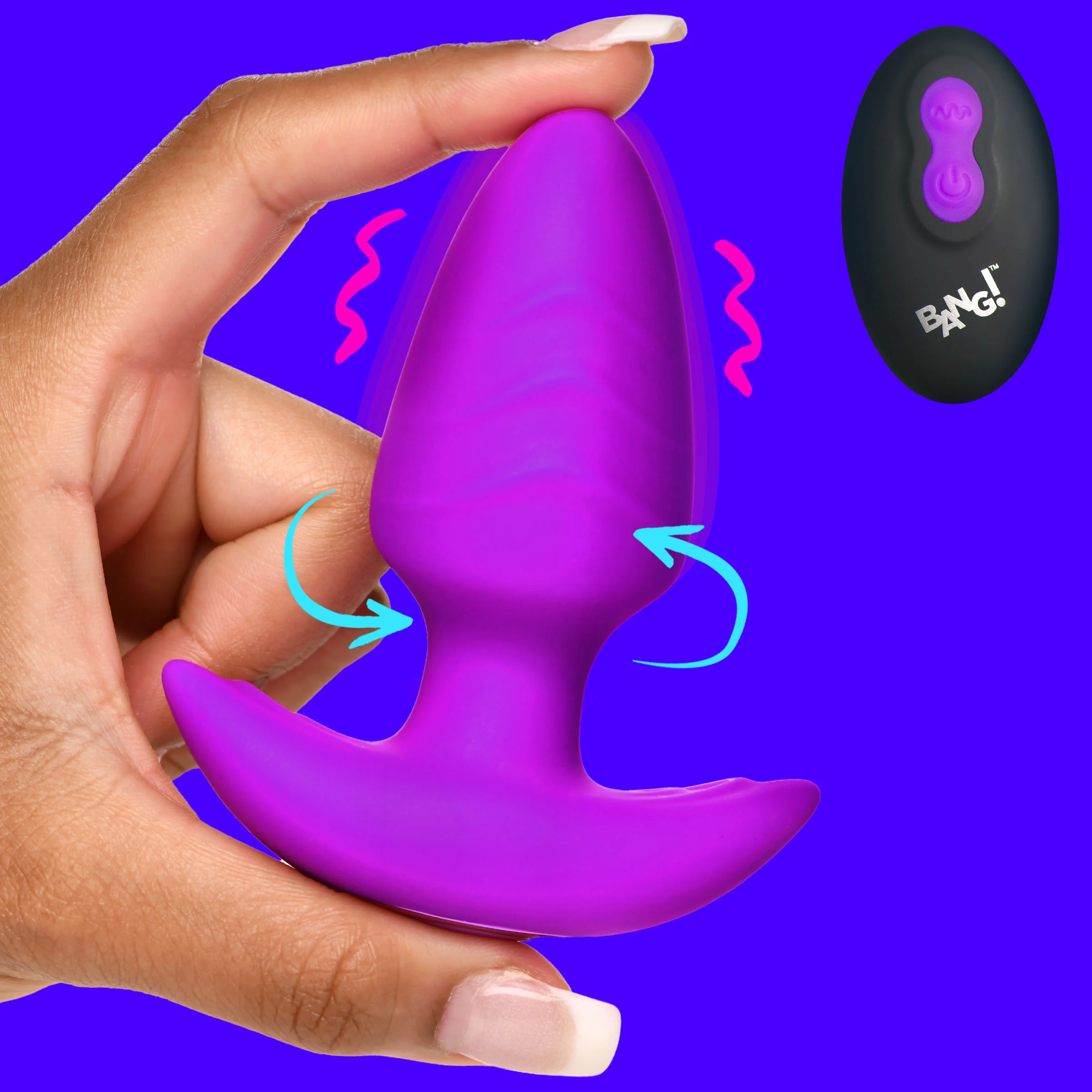 Rotating And Vibrating Silicone Butt Plug - Image 10