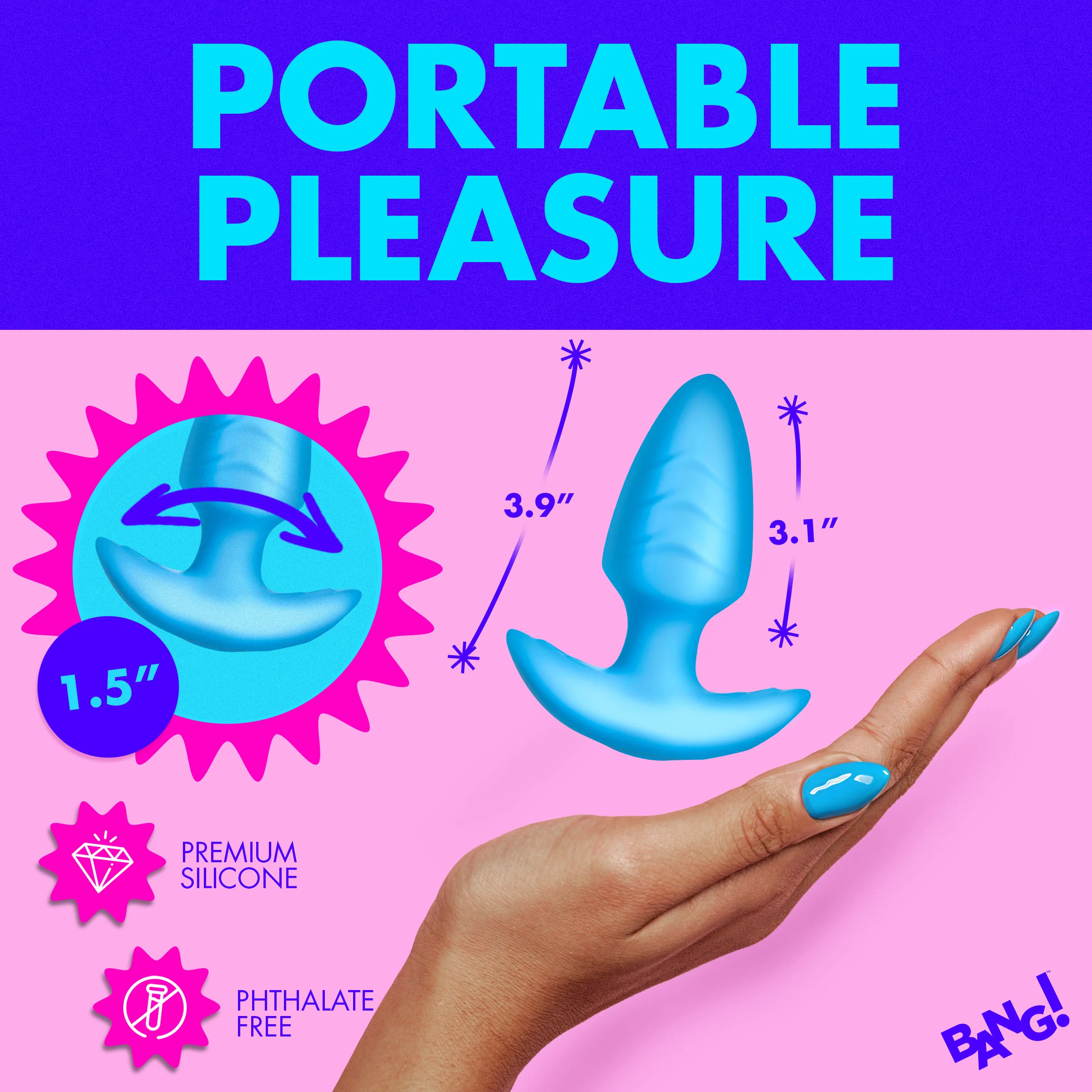 Rotating And Vibrating Silicone Butt Plug - Image 3
