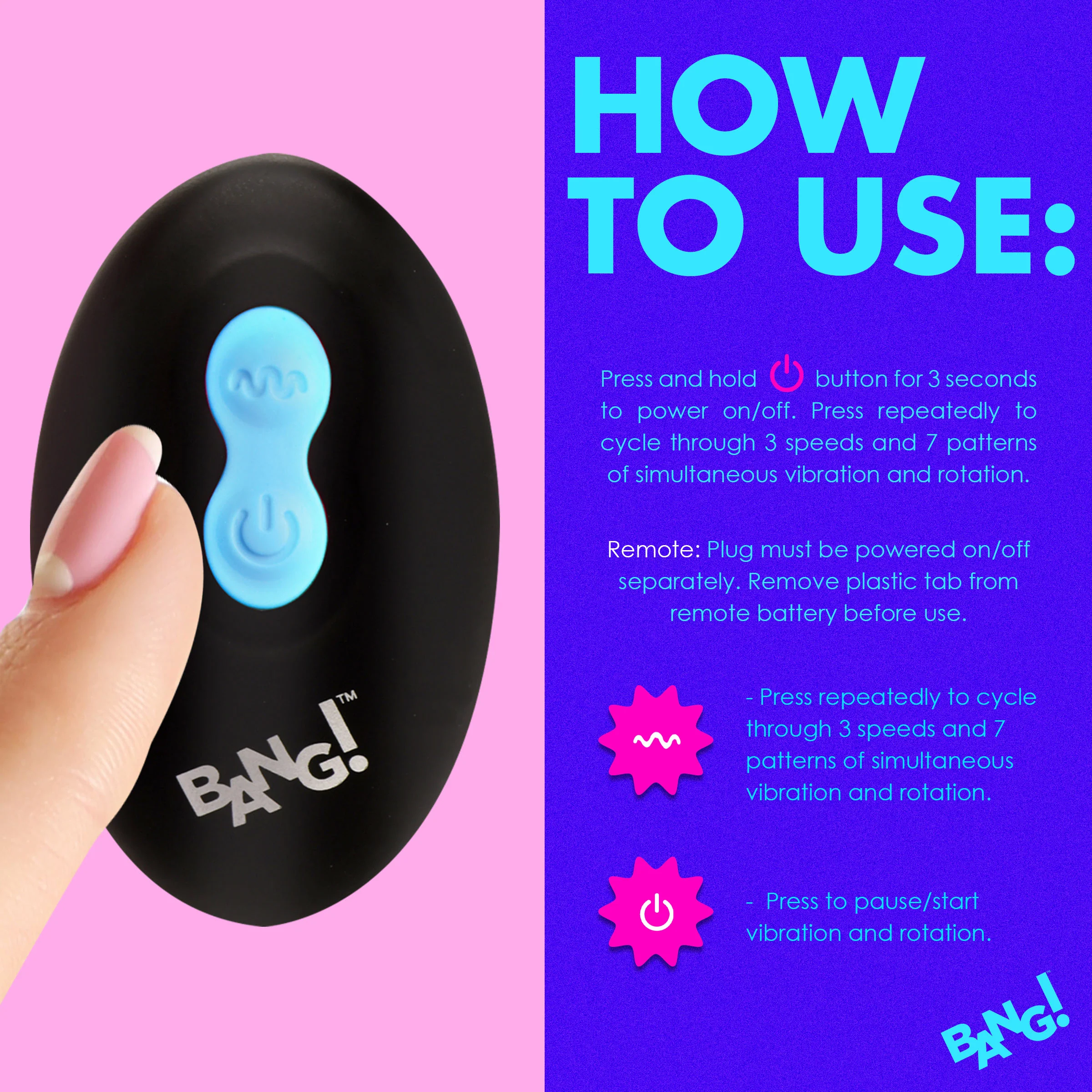 Rotating And Vibrating Silicone Butt Plug - Image 4