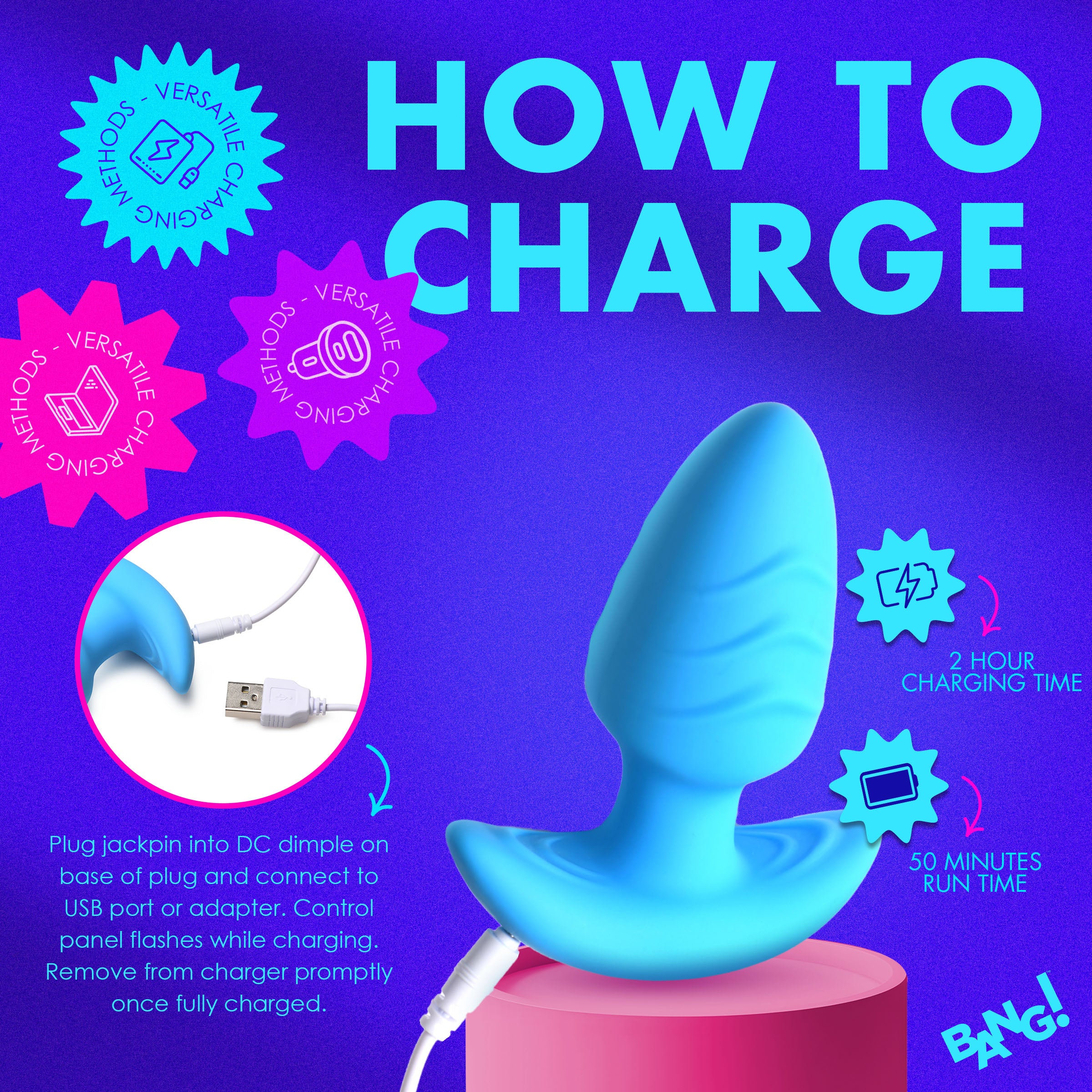 Rotating And Vibrating Silicone Butt Plug - Image 6