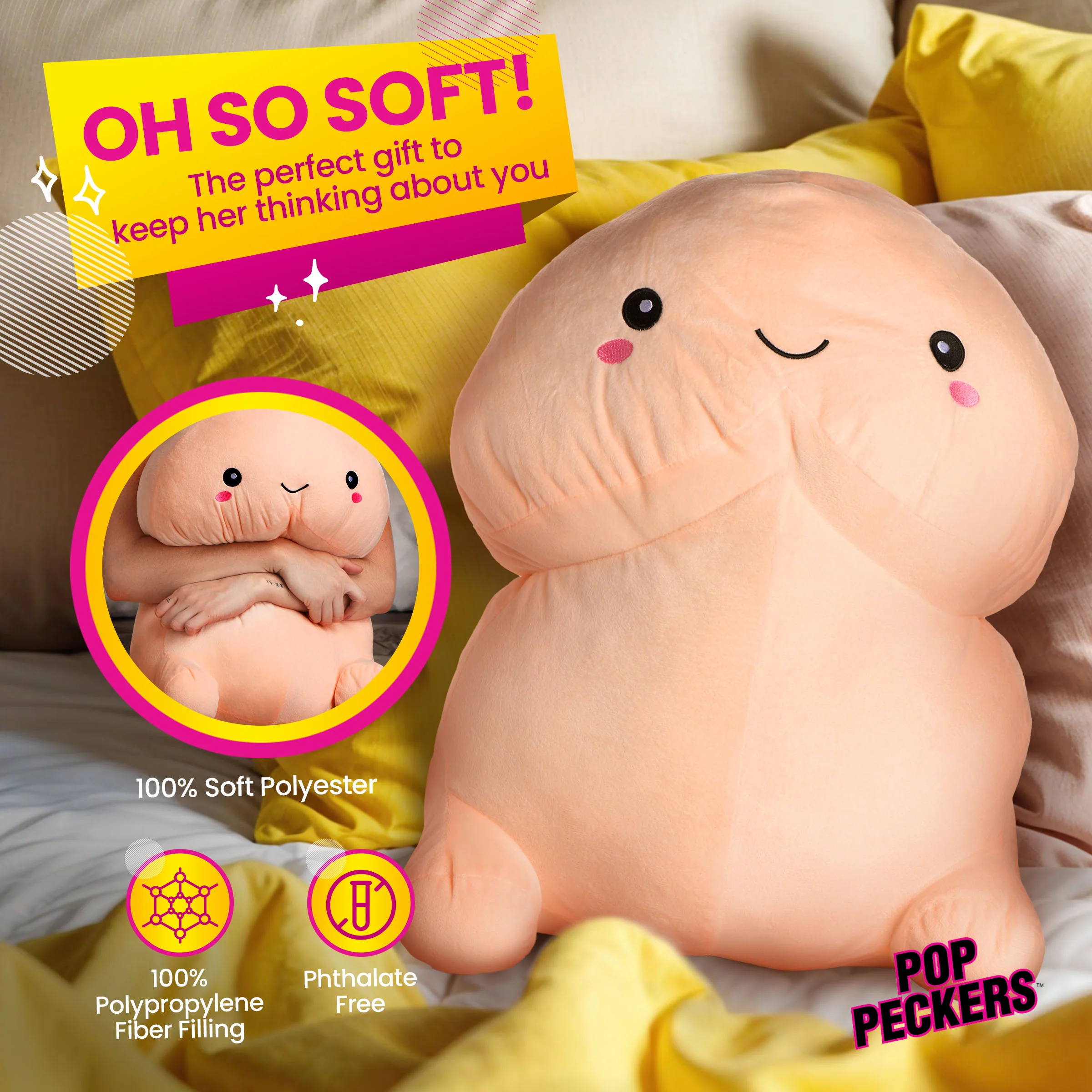 Chibi Happy Peckers Pillow - Image 3