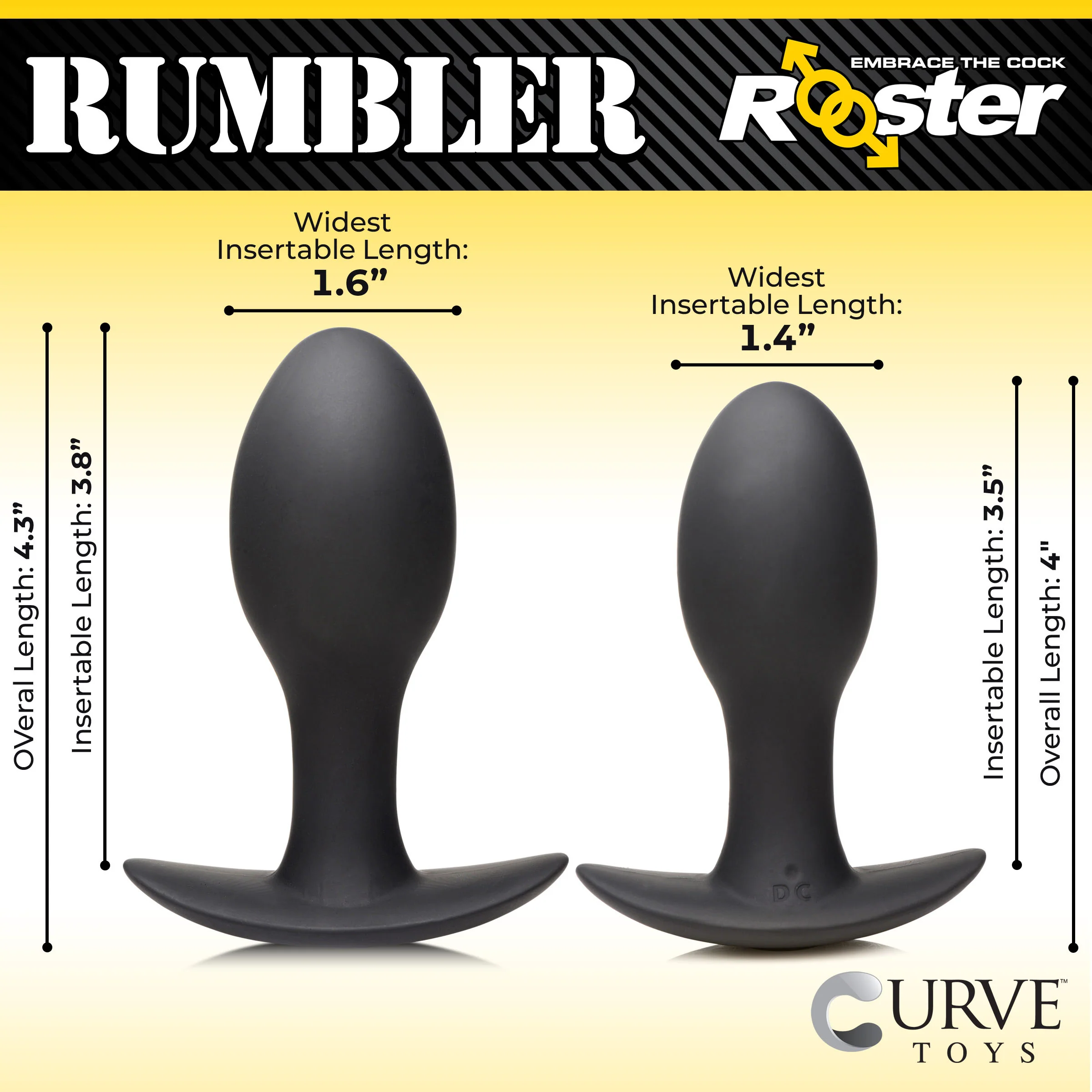 Rumbler Vibrating Silicone Butt Plug - Image 3