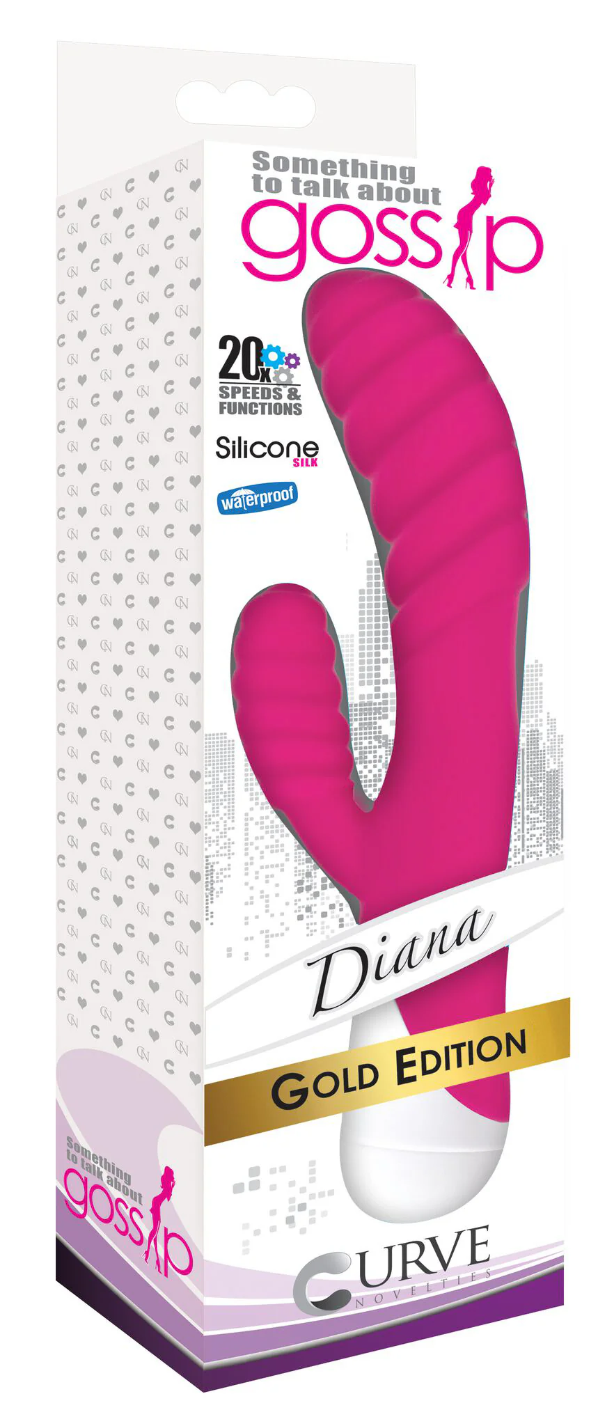 Diana 20x Rippled Silicone Rabbit Vibe - Image 3