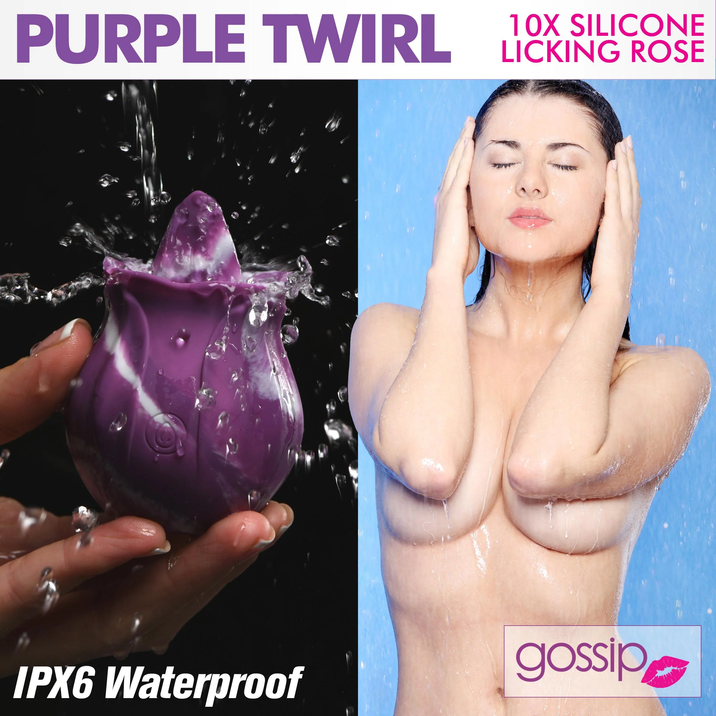 10x Twirl Silicone Licking Rose - Image 3