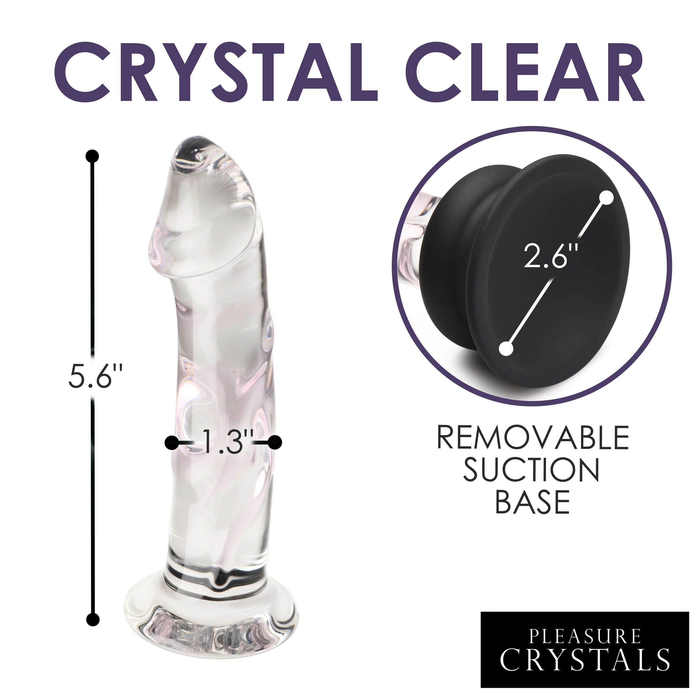 Glass Dildo With Silicone Base - Inch - Image 3