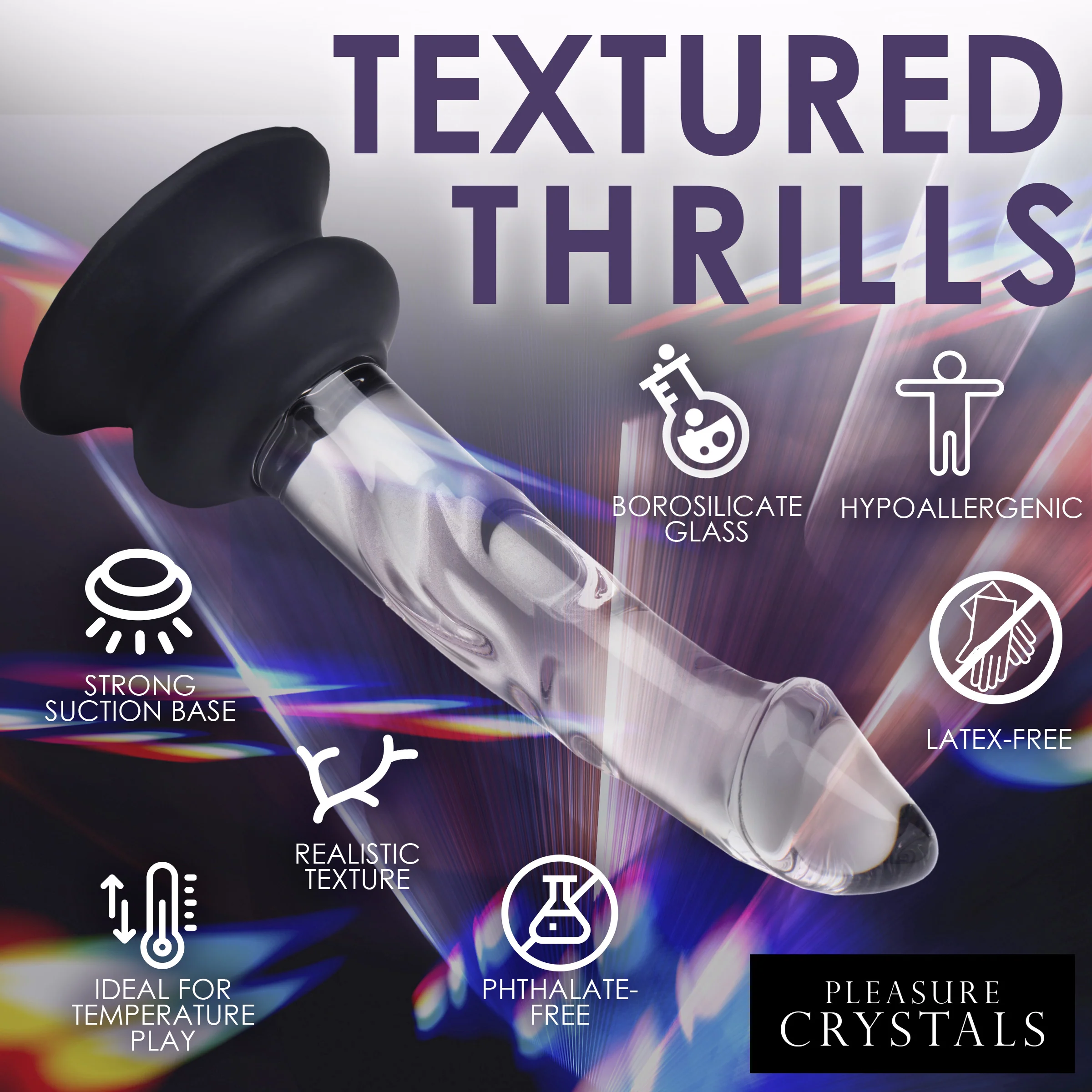 Glass Dildo With Silicone Base - Inch - Image 9
