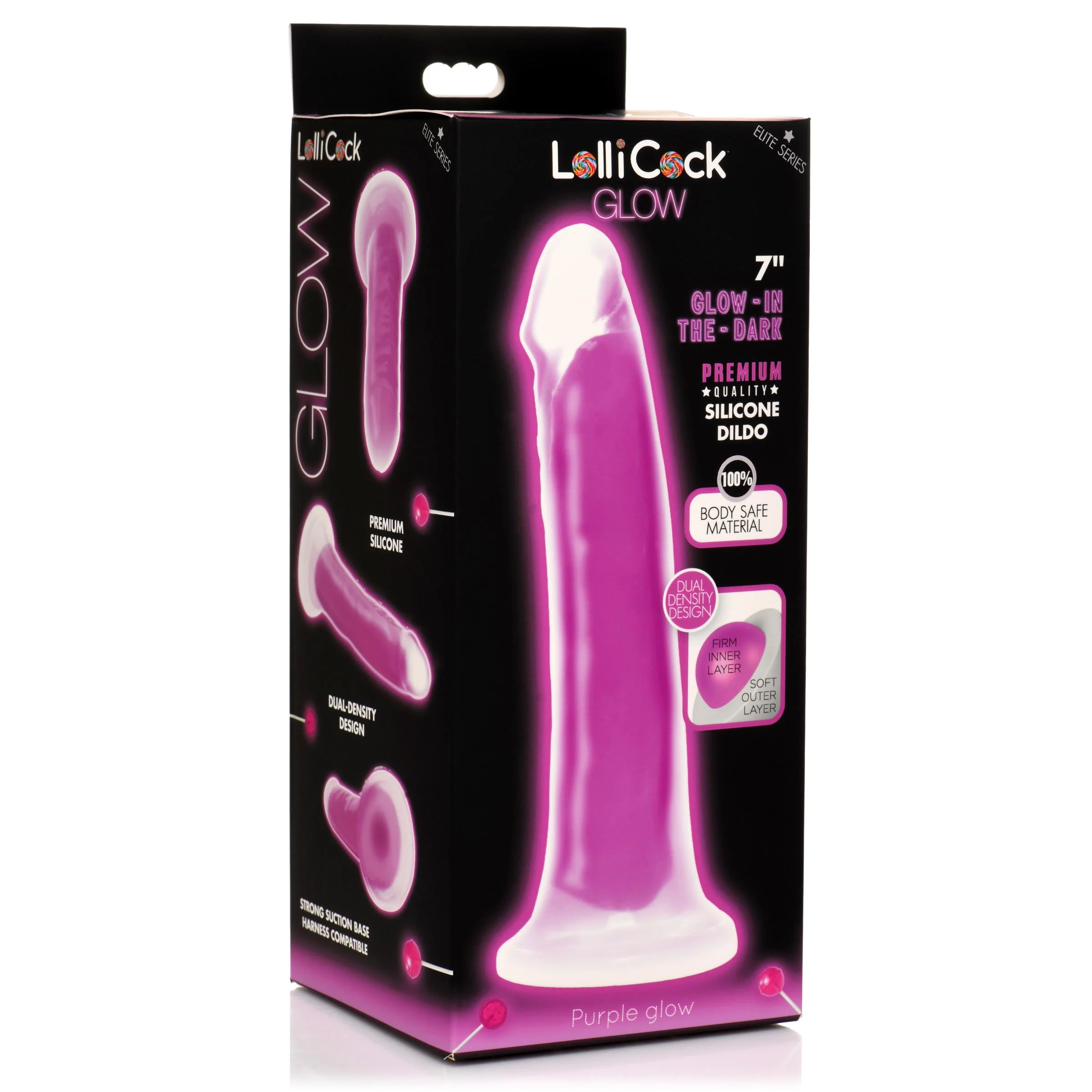 7 Inch Glow-in-the-dark Silicone Dildo - Image 3