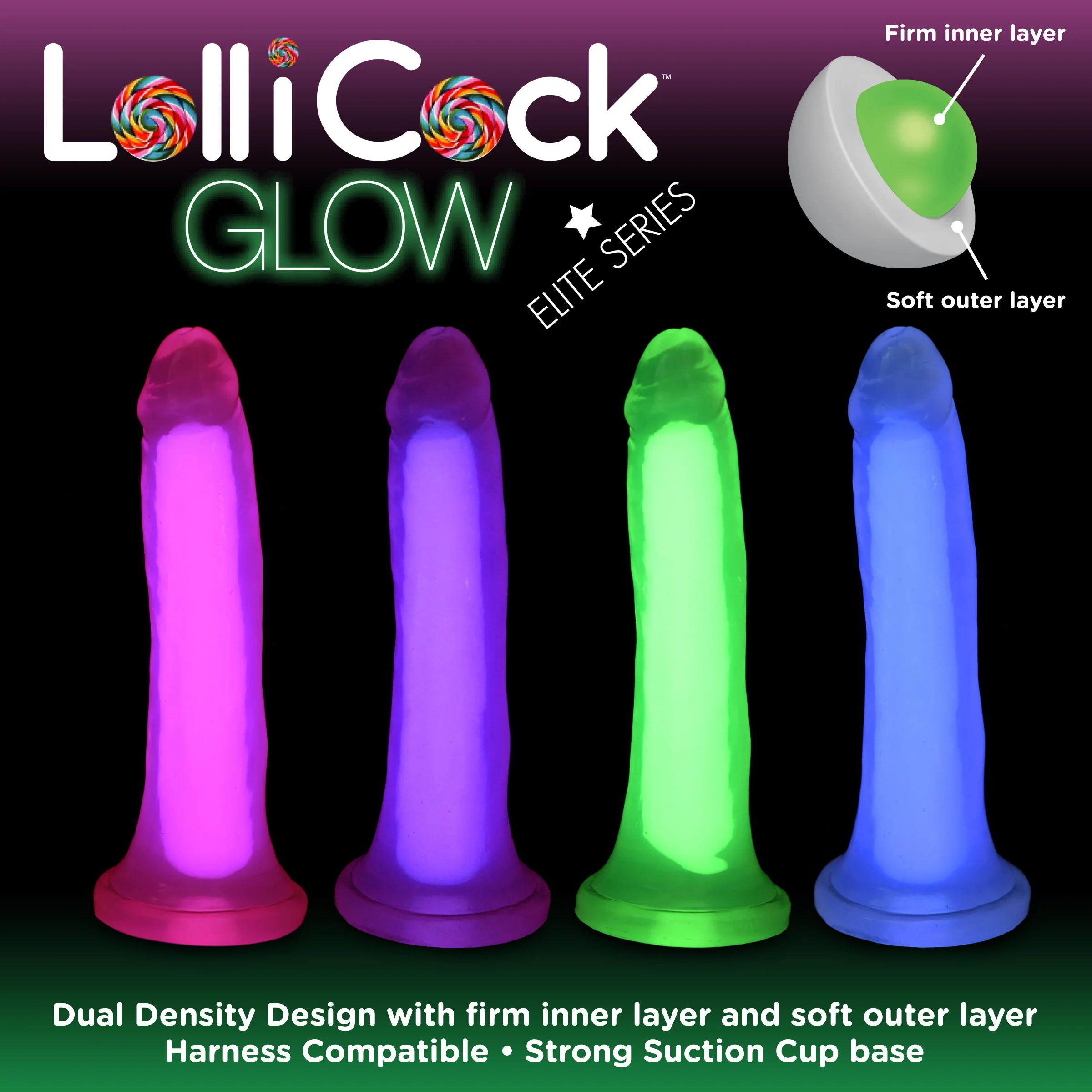 7 Inch Glow-in-the-dark Silicone Dildo - Image 6