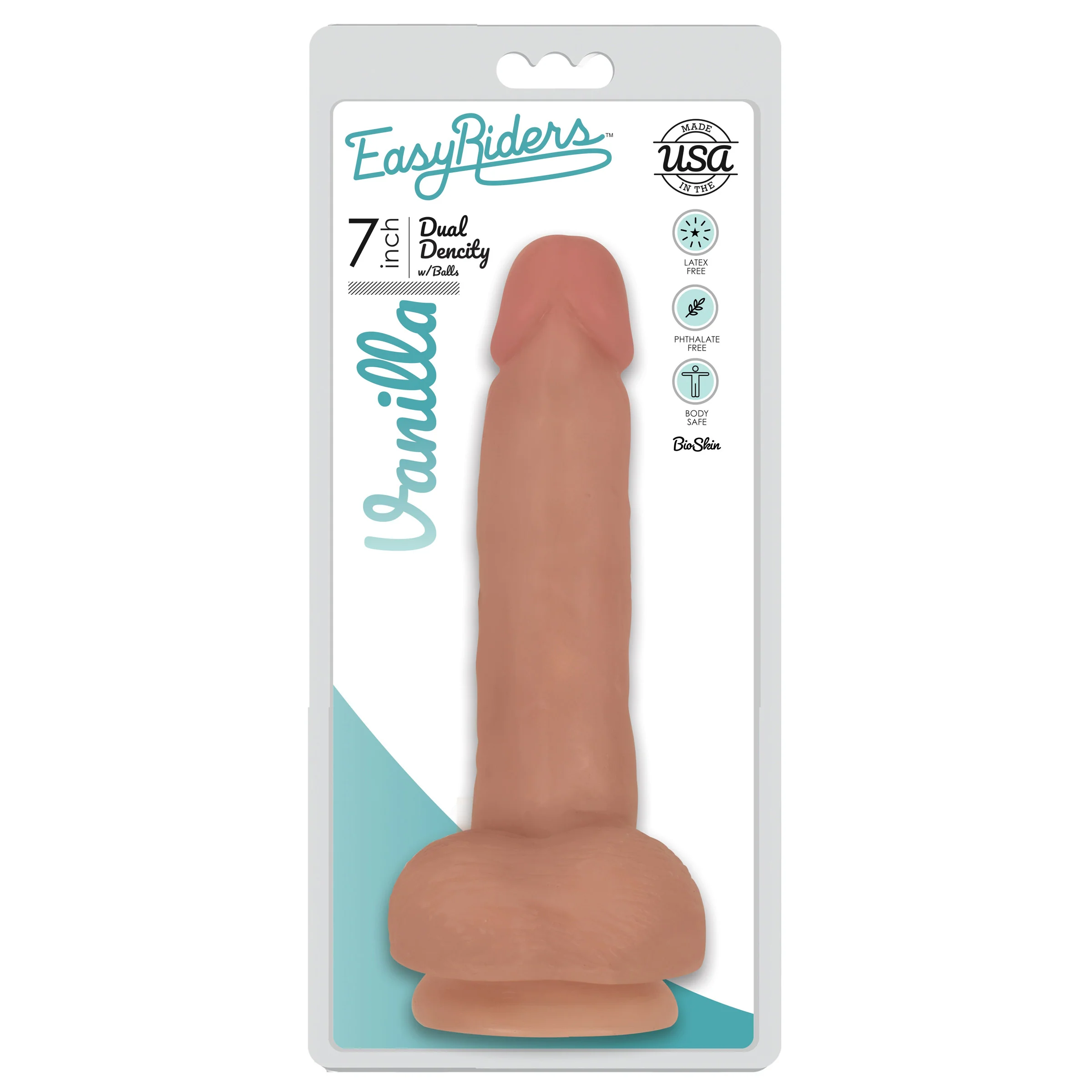Easy Riders 7 Inch Dual Density Dildo With Balls - Image 2