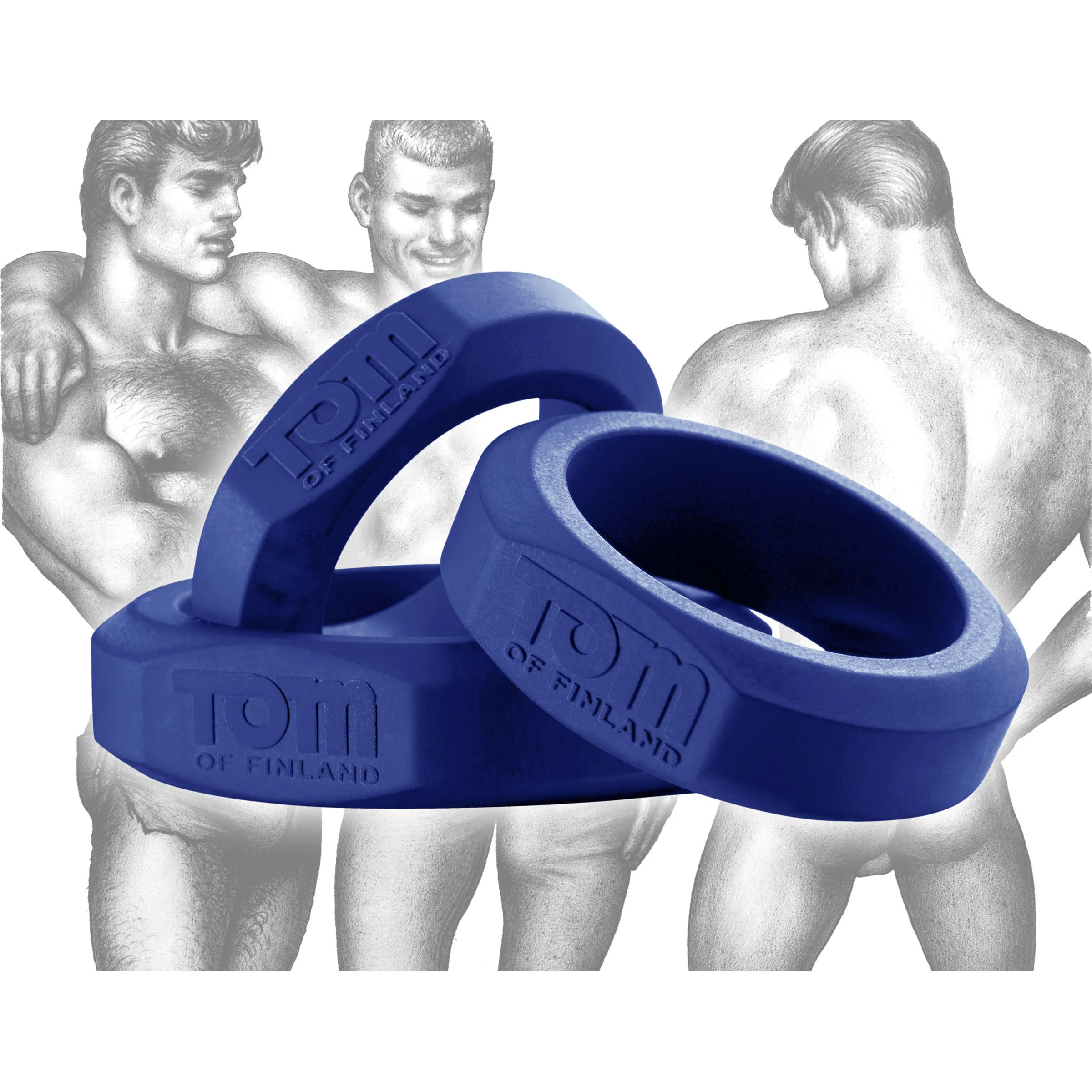 Tom Of Finland 3 Piece Silicone Cock Ring Set - Image 5