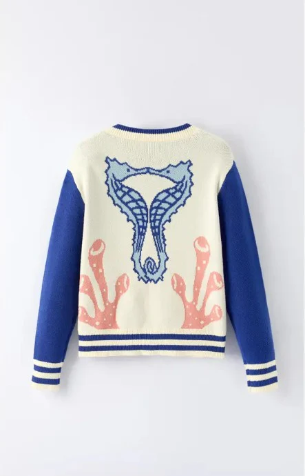Seahorse Coral Knit Cardigan - Image 5