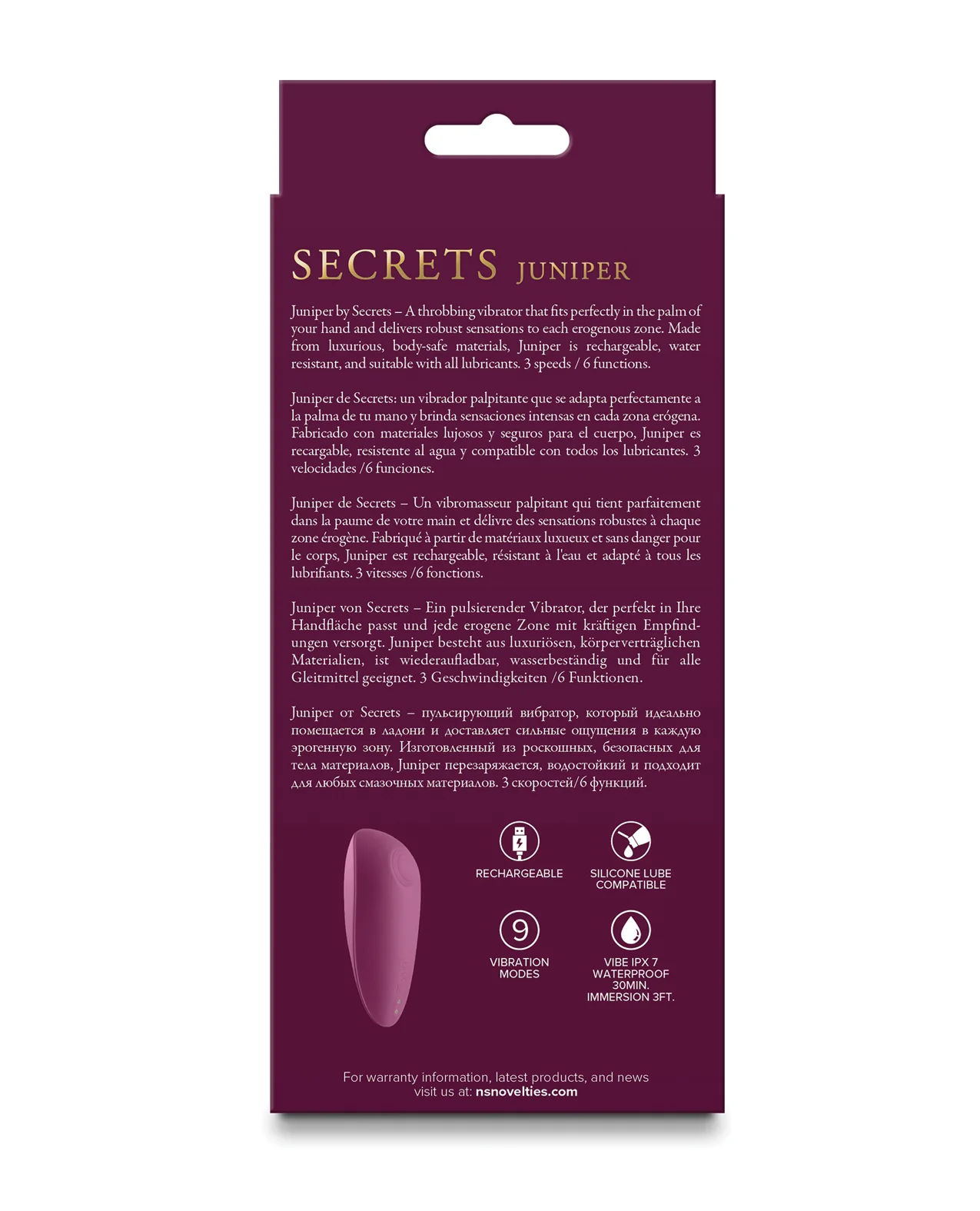Secrets Juniper Throbbing Vibe - Ruby - Image 2