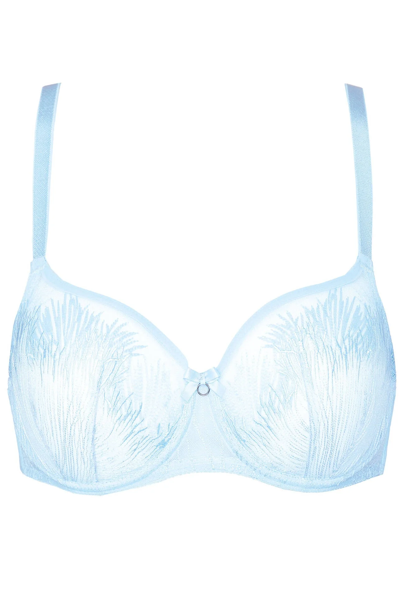 See Through Embroidery Balconette Bra Gorteks Mable Baby Blue - Image 3