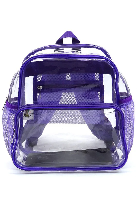 See Thru Clear Bag Backpack School Bag - Image 8