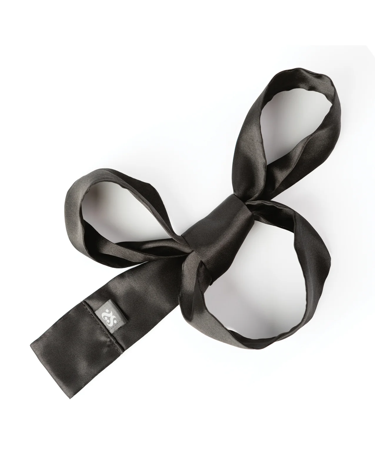 Sei Mio Nights in Tied Satin 2 X Silk Sash Restraints - Black - Image 2