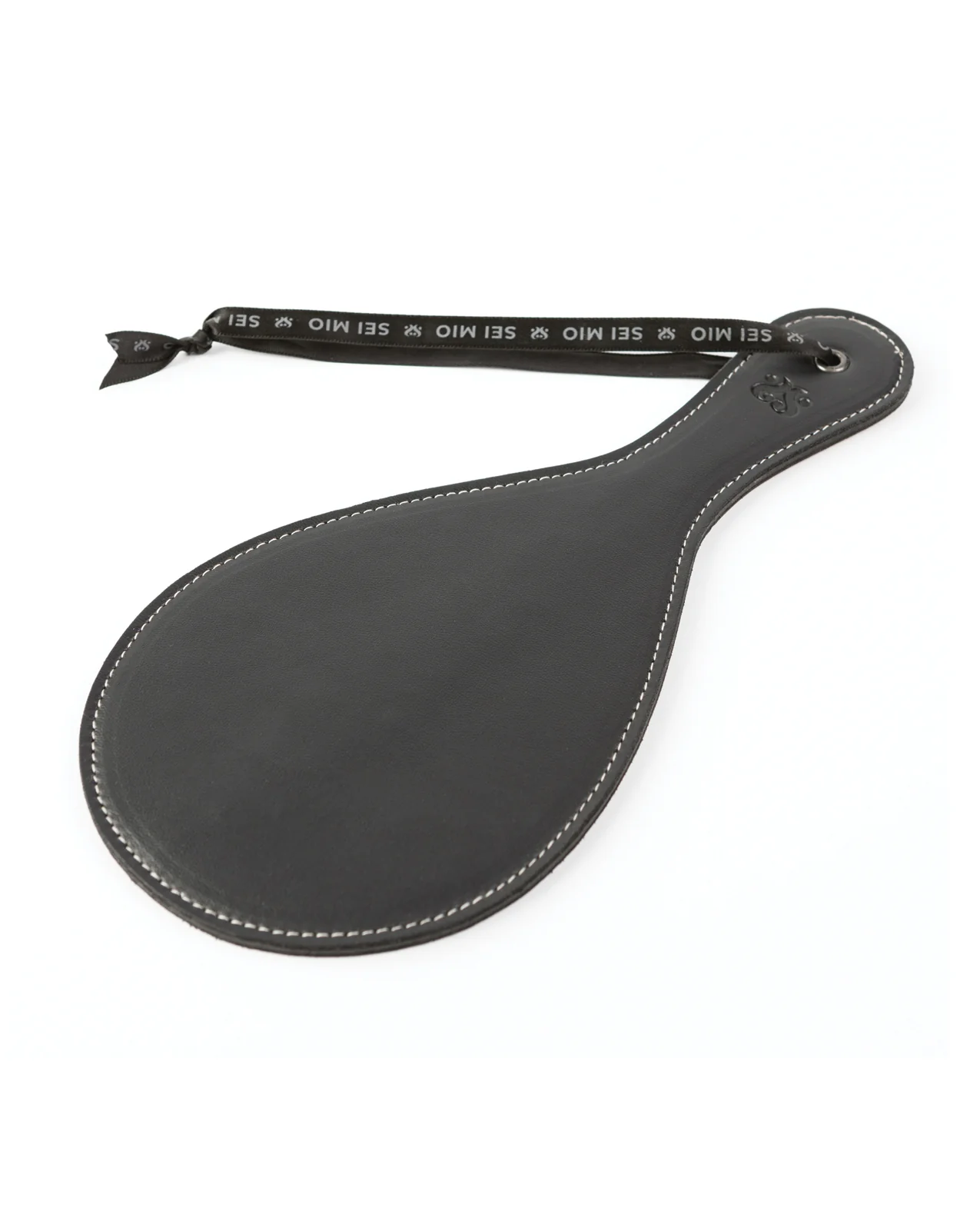Sei Mio Roundly Chastised Broad Circular Spanking Paddle - Black - Image 3