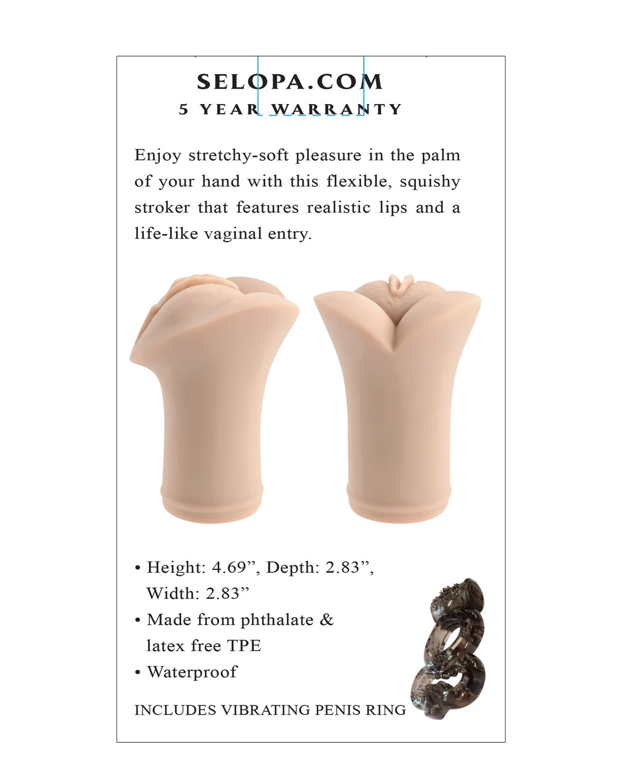 Selopa Pocket Pleaser Stroker - Light - Image 5