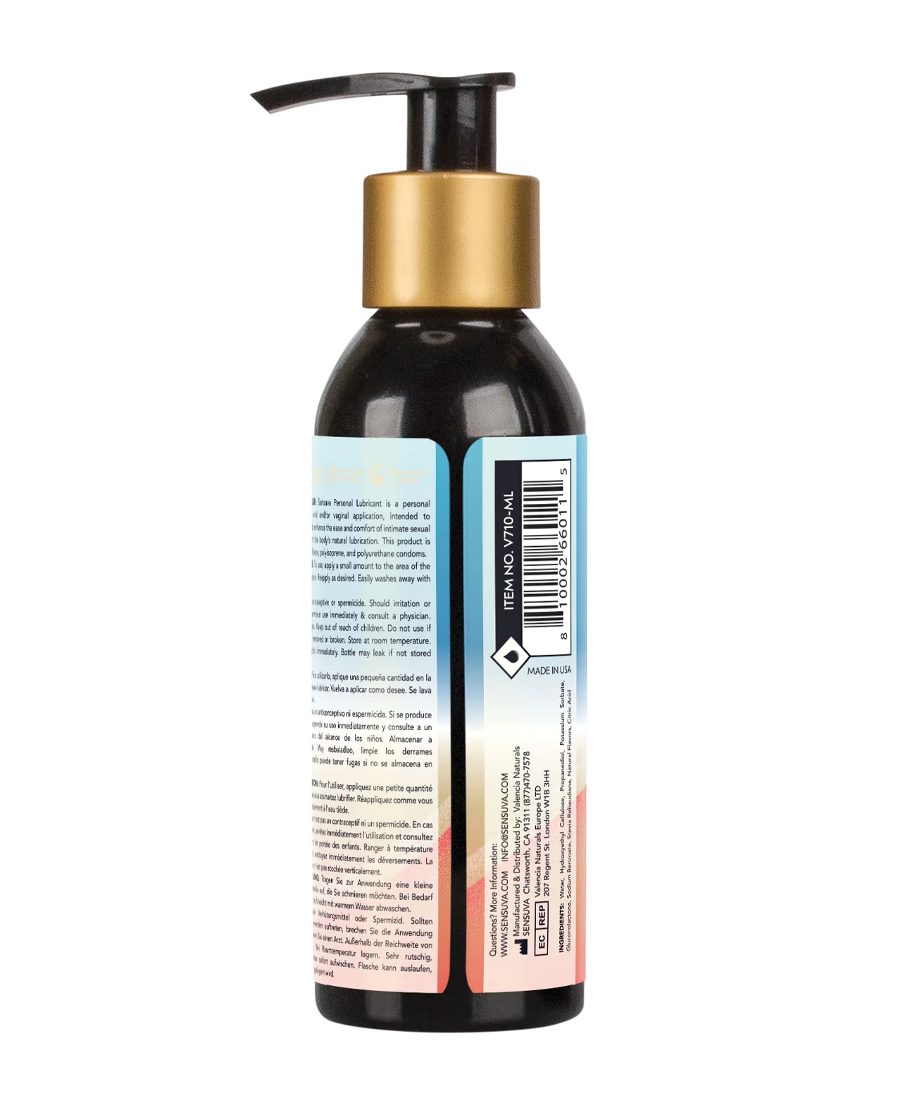 Sensuva Natural Water Based Personal Lubricant - 4 oz Watermelon - Image 2