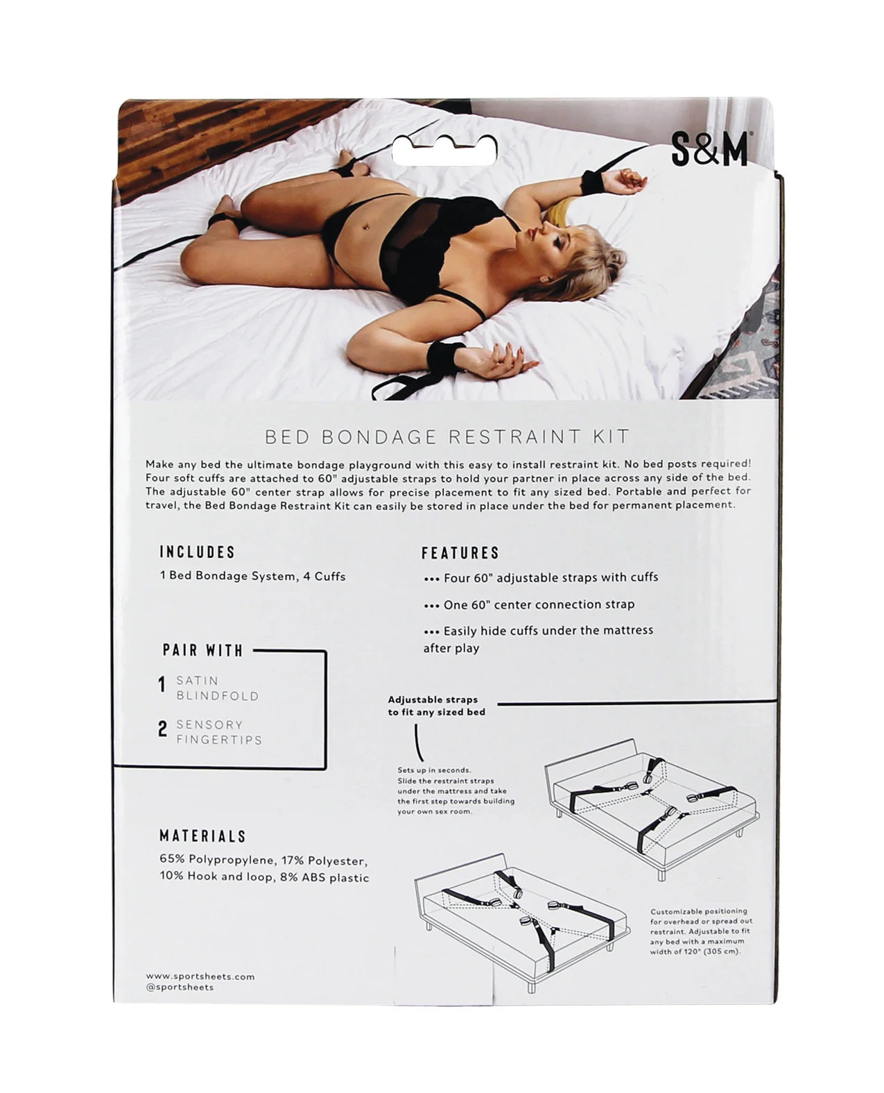 Sex & Mischief Bed Bondage Restraint Kit - Image 3