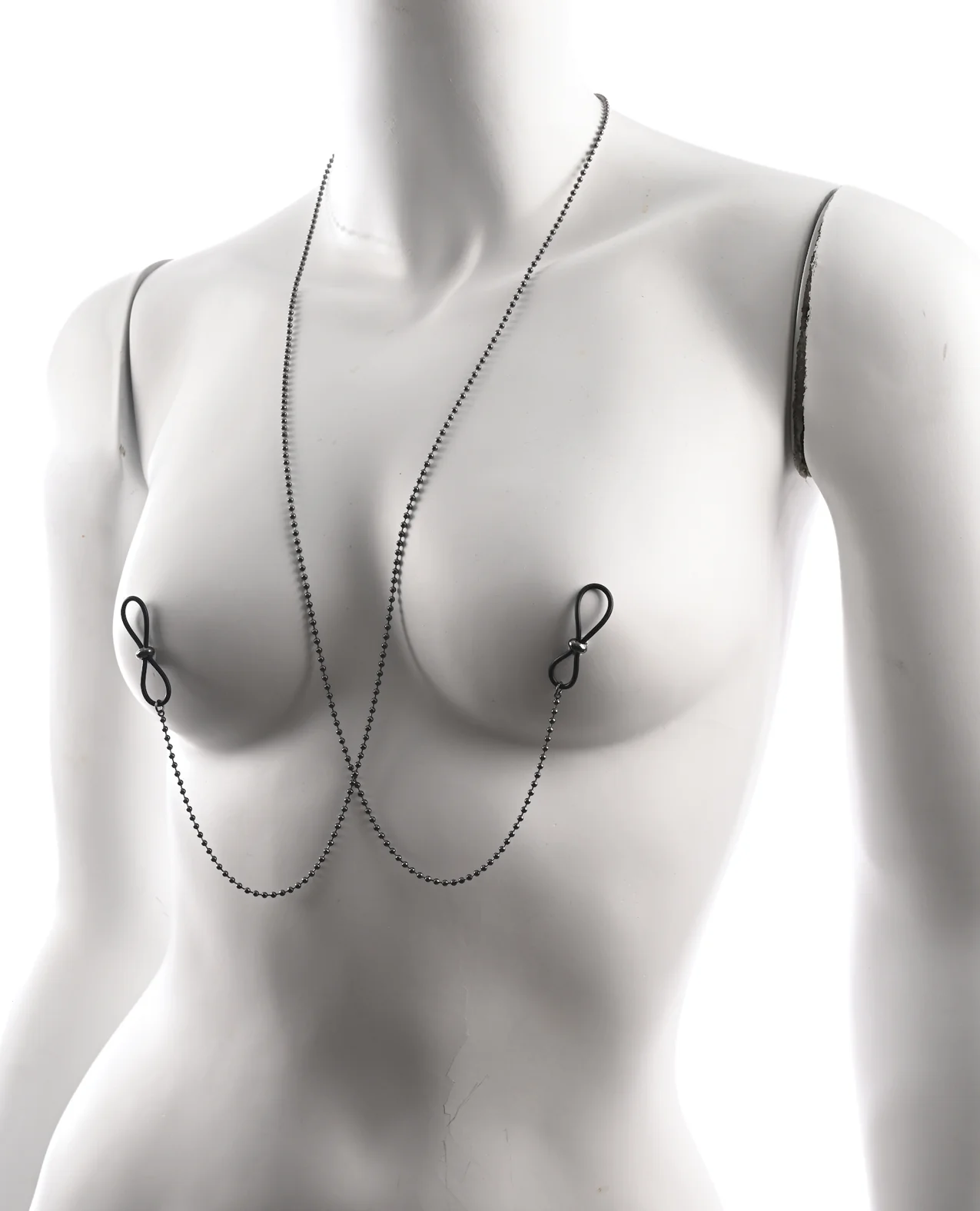 Sex & Mischief Ex's & Oh's Body Jewelry w/Nipple Ties - Black - Image 5