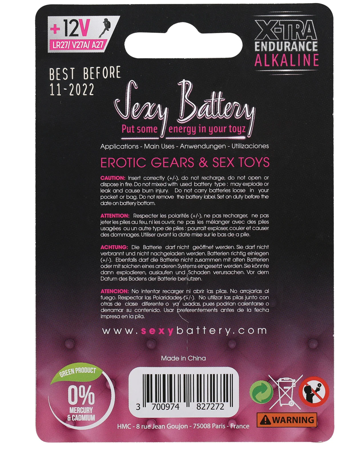 Sexy Battery 27A- Box of 10 - Image 2
