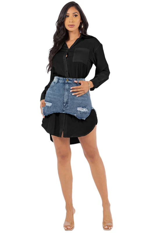 SEXY FASHION SHIRT DRESS - Image 2