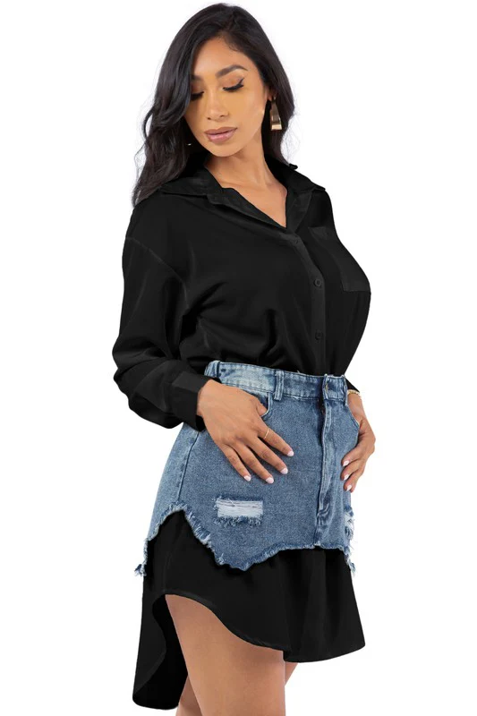 SEXY FASHION SHIRT DRESS - Image 4