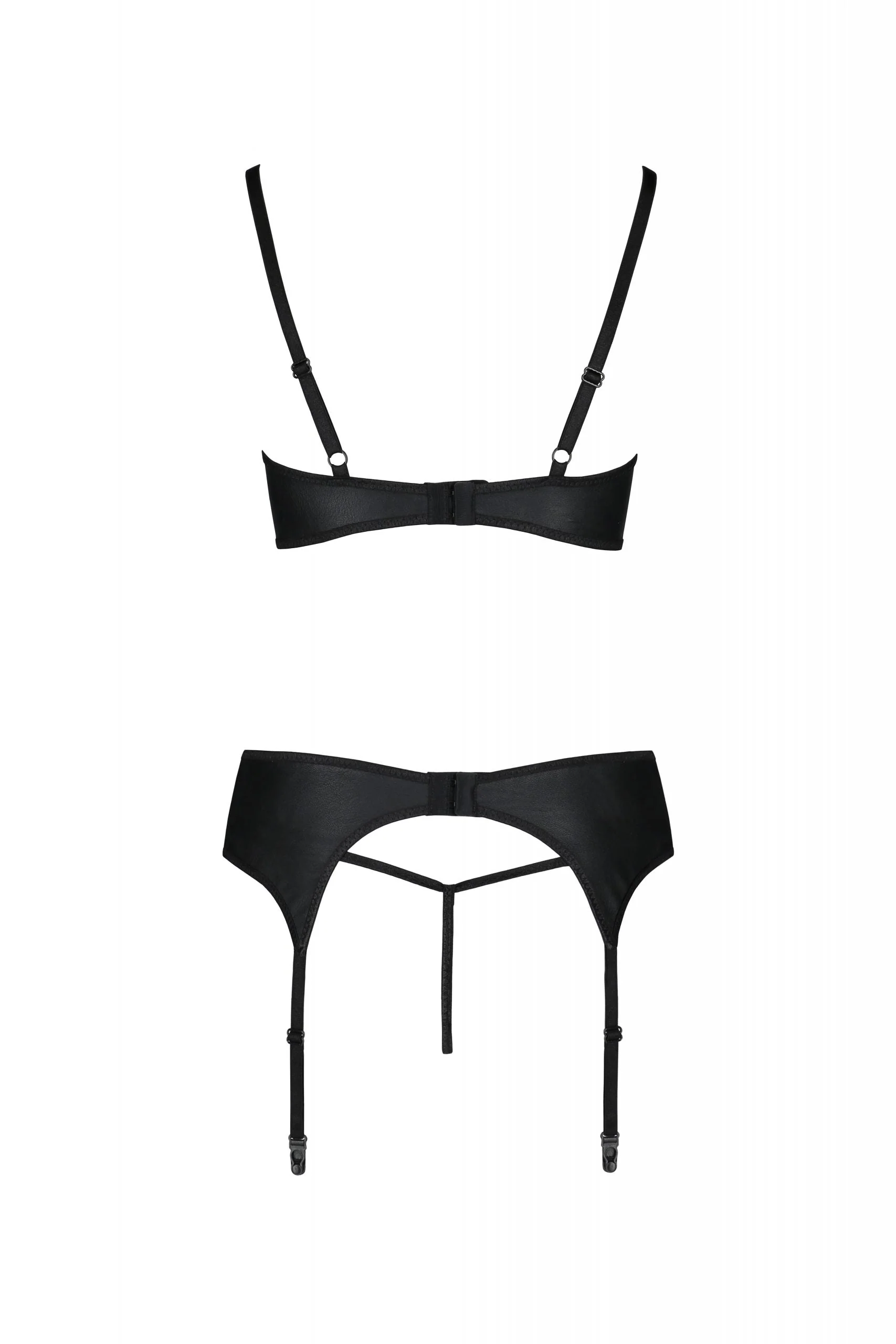 Sexy Open Cup Bra & Sheer Lace Garter String Set Passion Astrida - Image 4