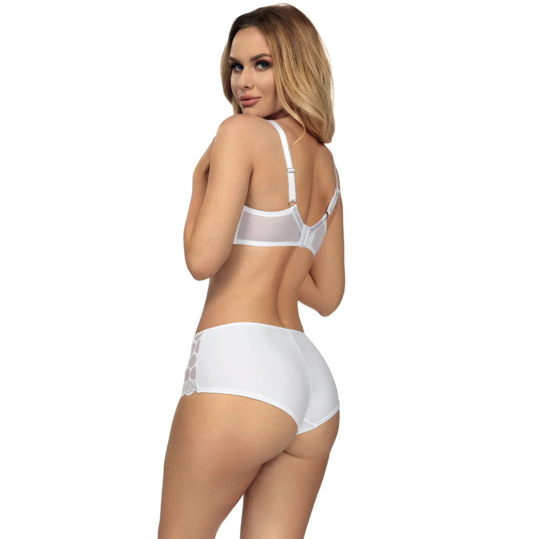 Sheer Mesh Boyshort Panty Coco White - Image 4