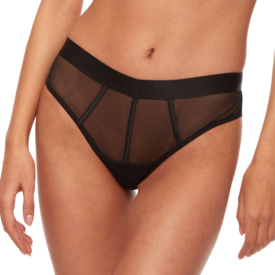 Sheer Mesh Brazilian Panty Kinga Mist
