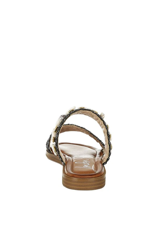 Shellfish Raffia Slip On Sandals - Image 8