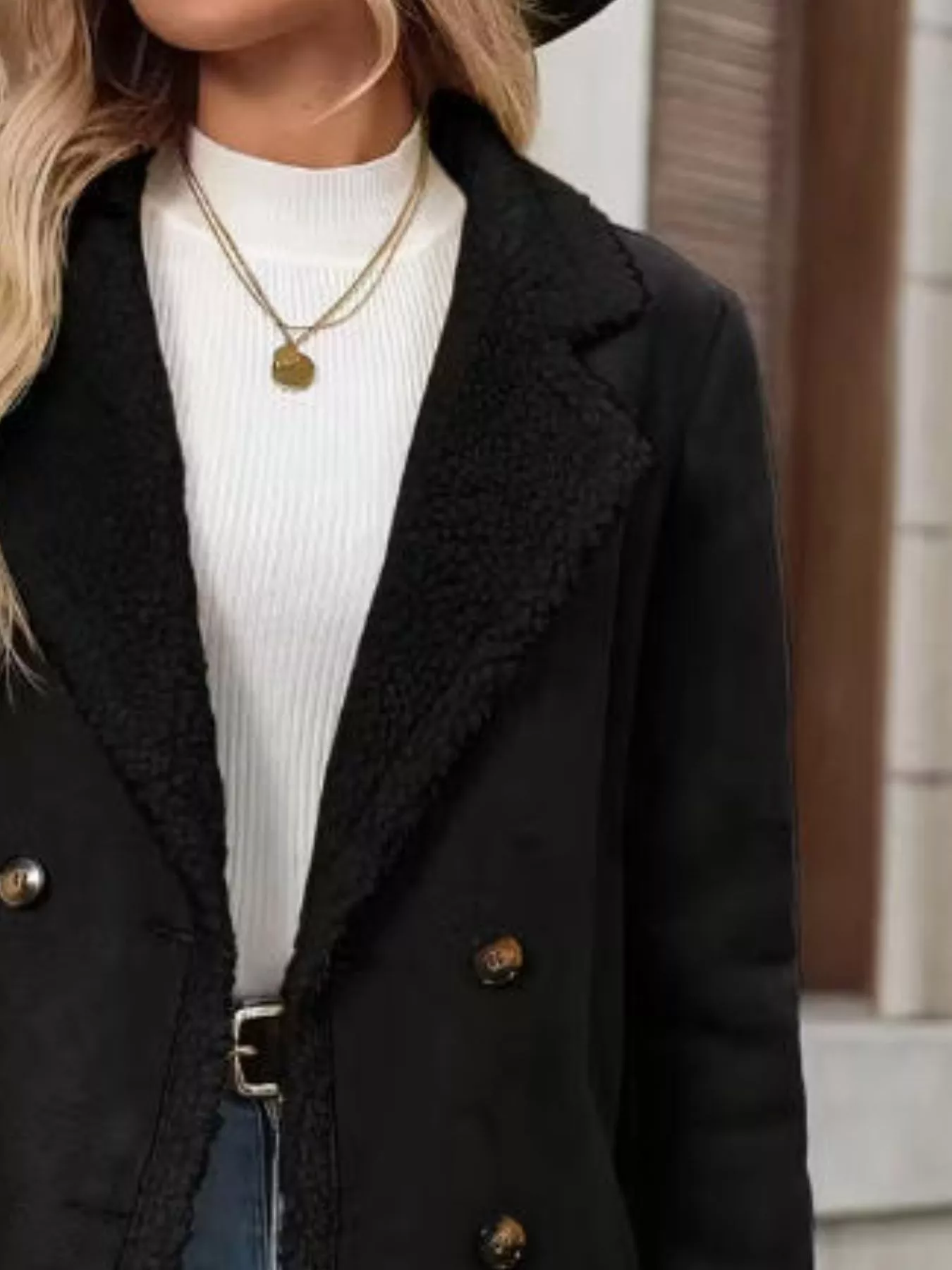 Sherpa Lined Button Up Coat - Image 14