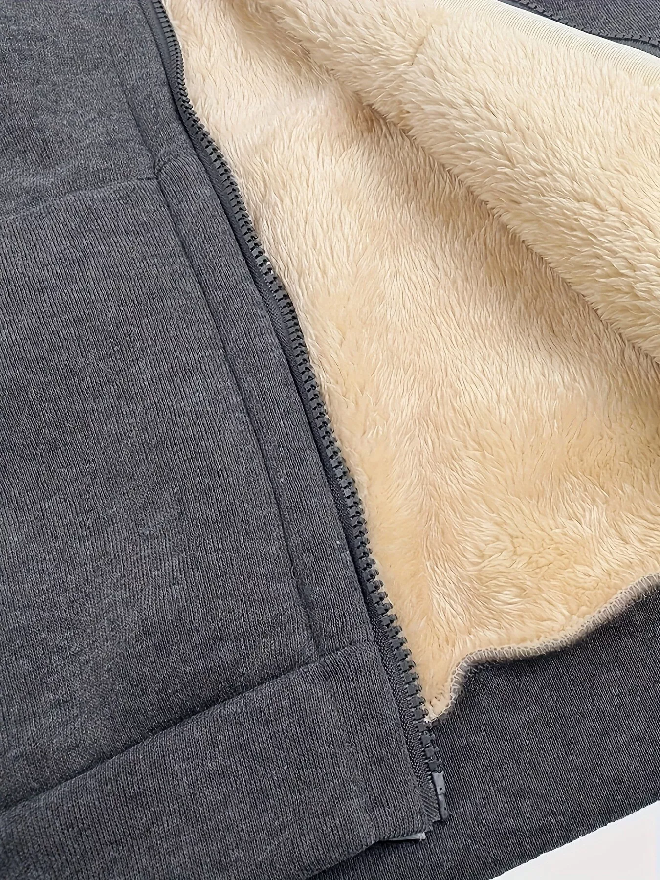 Sherpa Lined Zip-Up Hoodie - Image 4